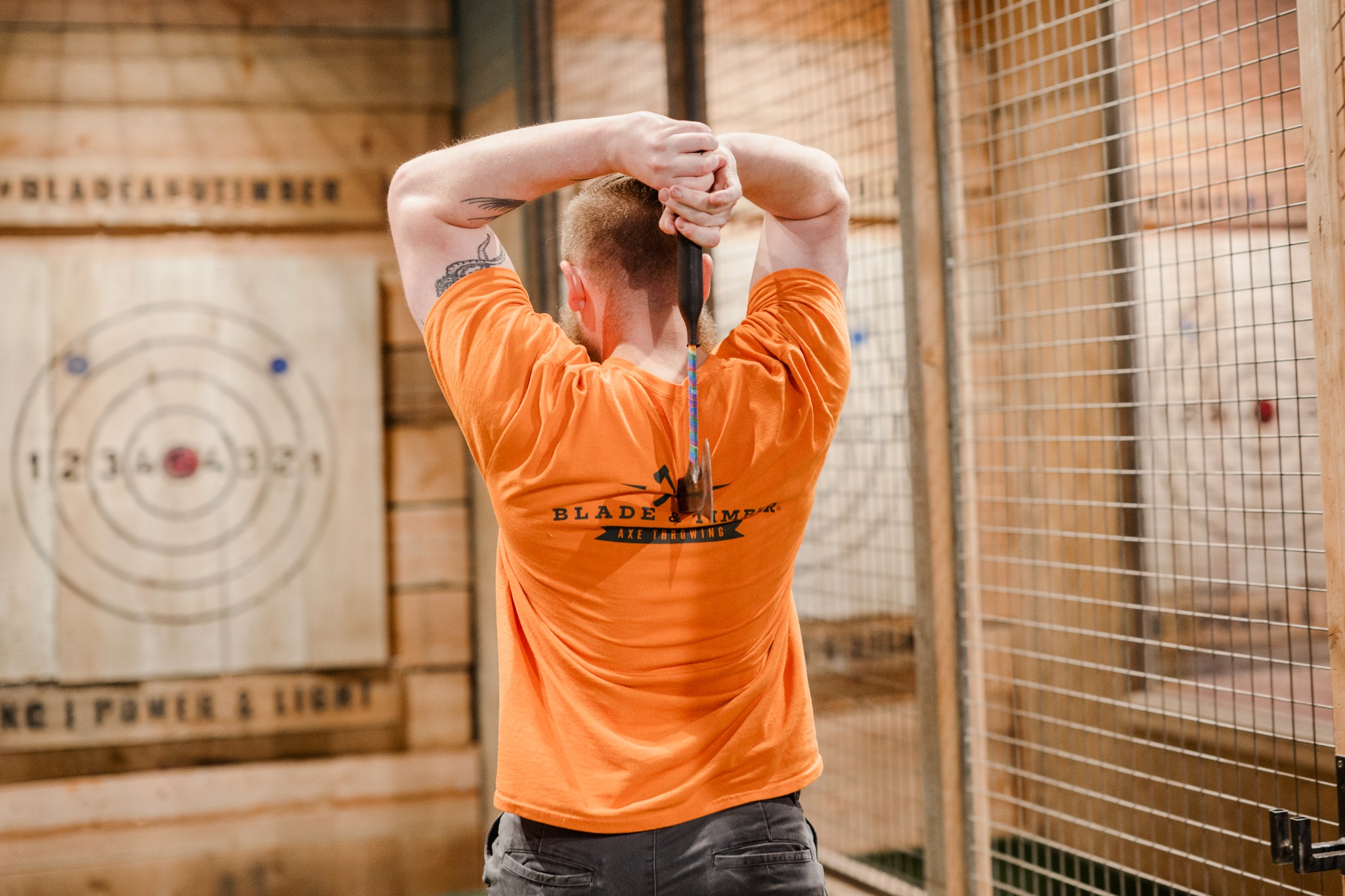 Blade and Timber Portland Facebook ad: Unleash your inner lumberjack at Blade & Timber…
