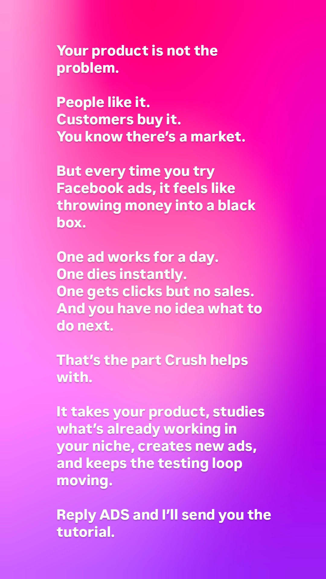 trycrush.ai Facebook ad