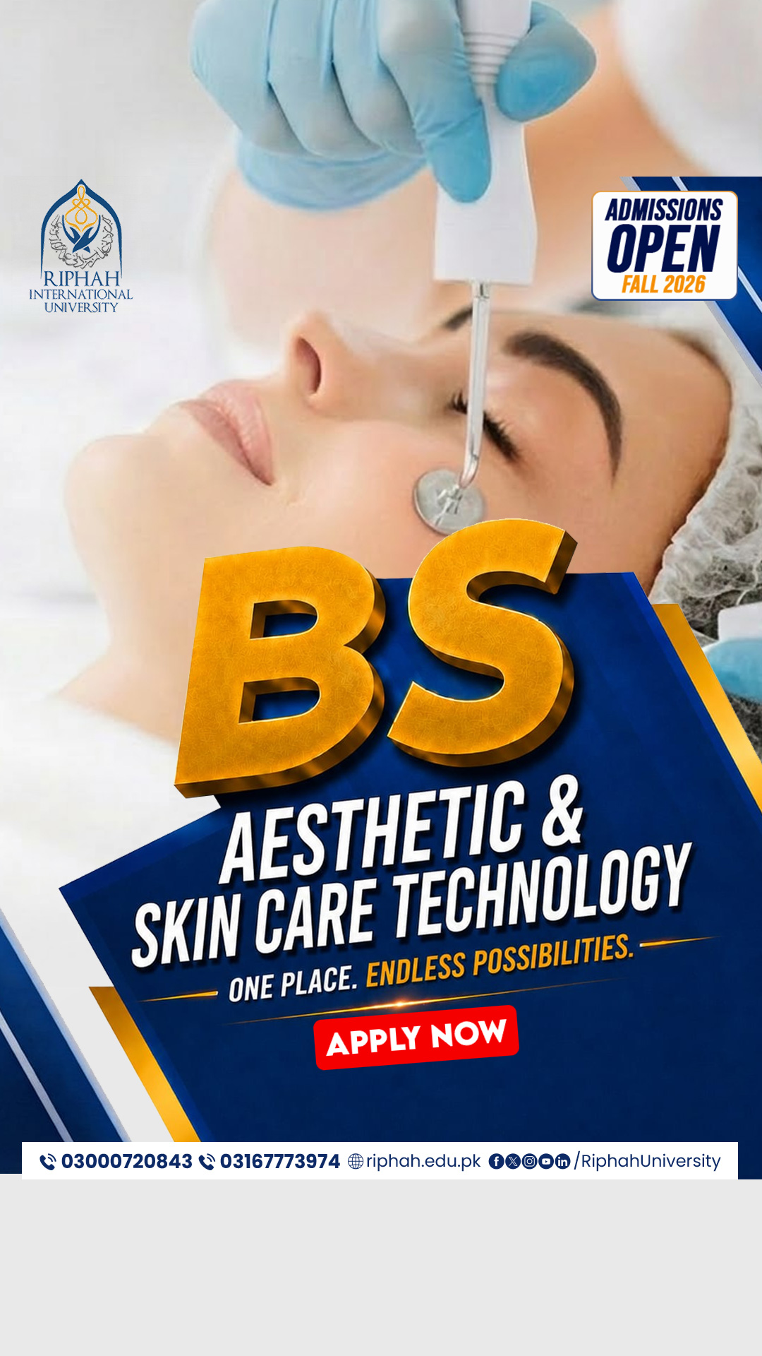 Riphah International University - Lahore Campus Facebook ad: Admissions Open