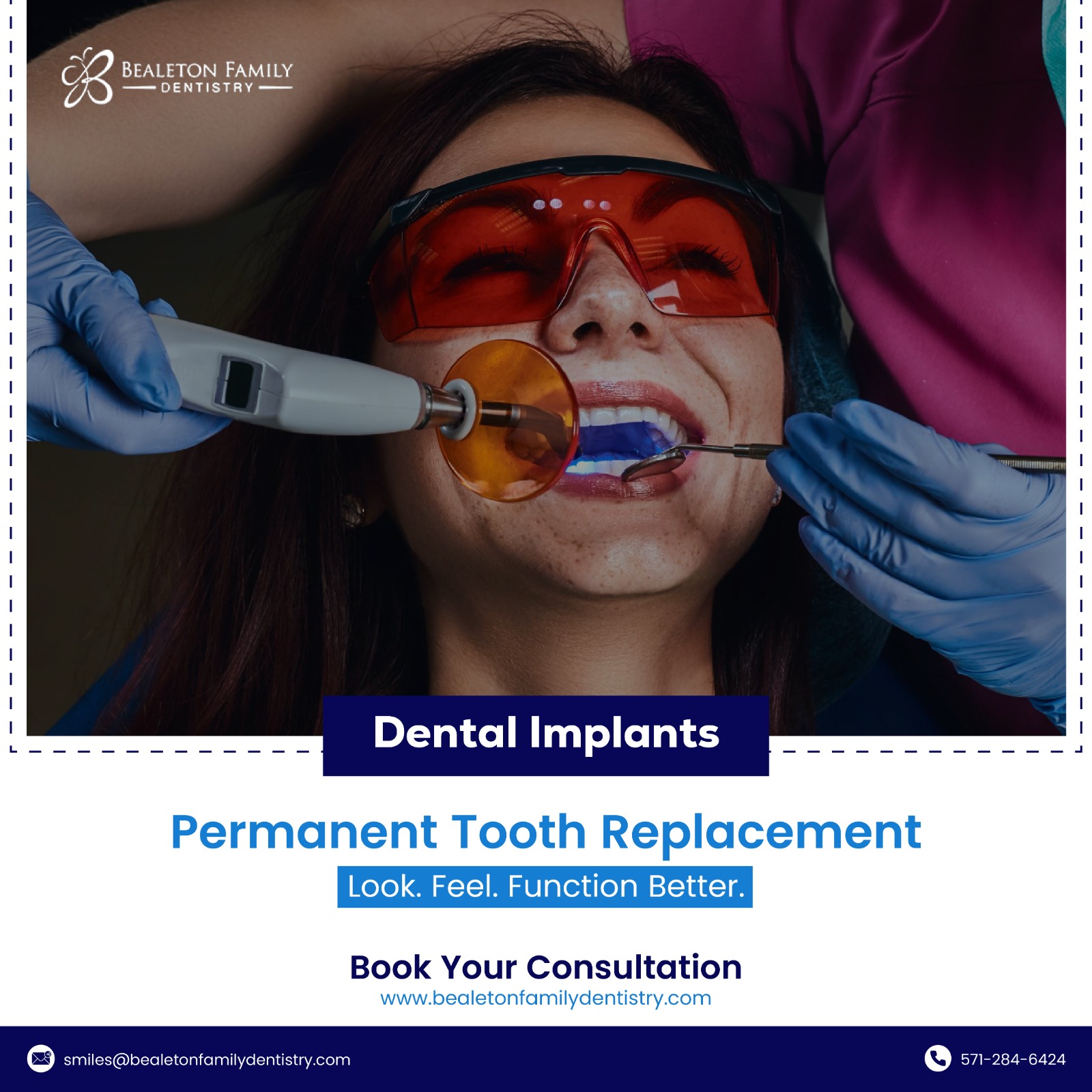 Bealeton Family Dentistry Facebook ad: Ready for a confident, healthy smile?