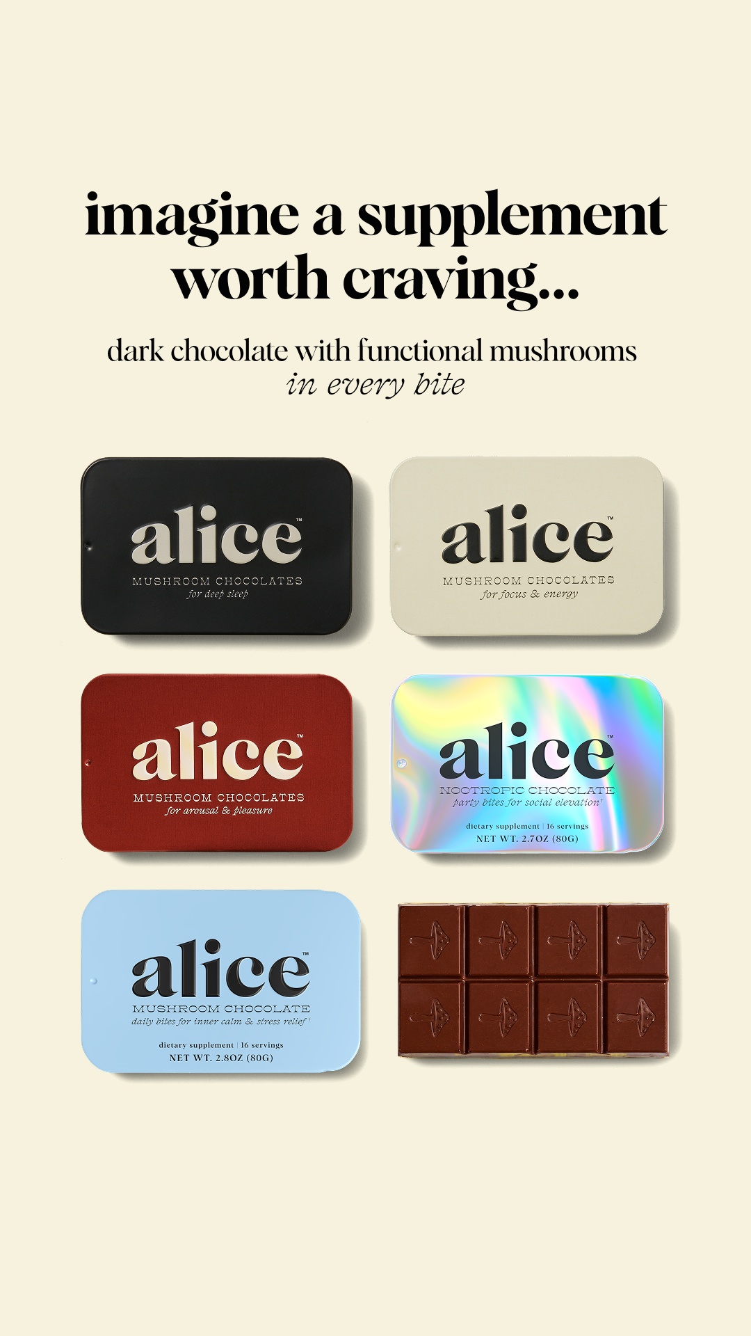 Alice Mushrooms Facebook ad