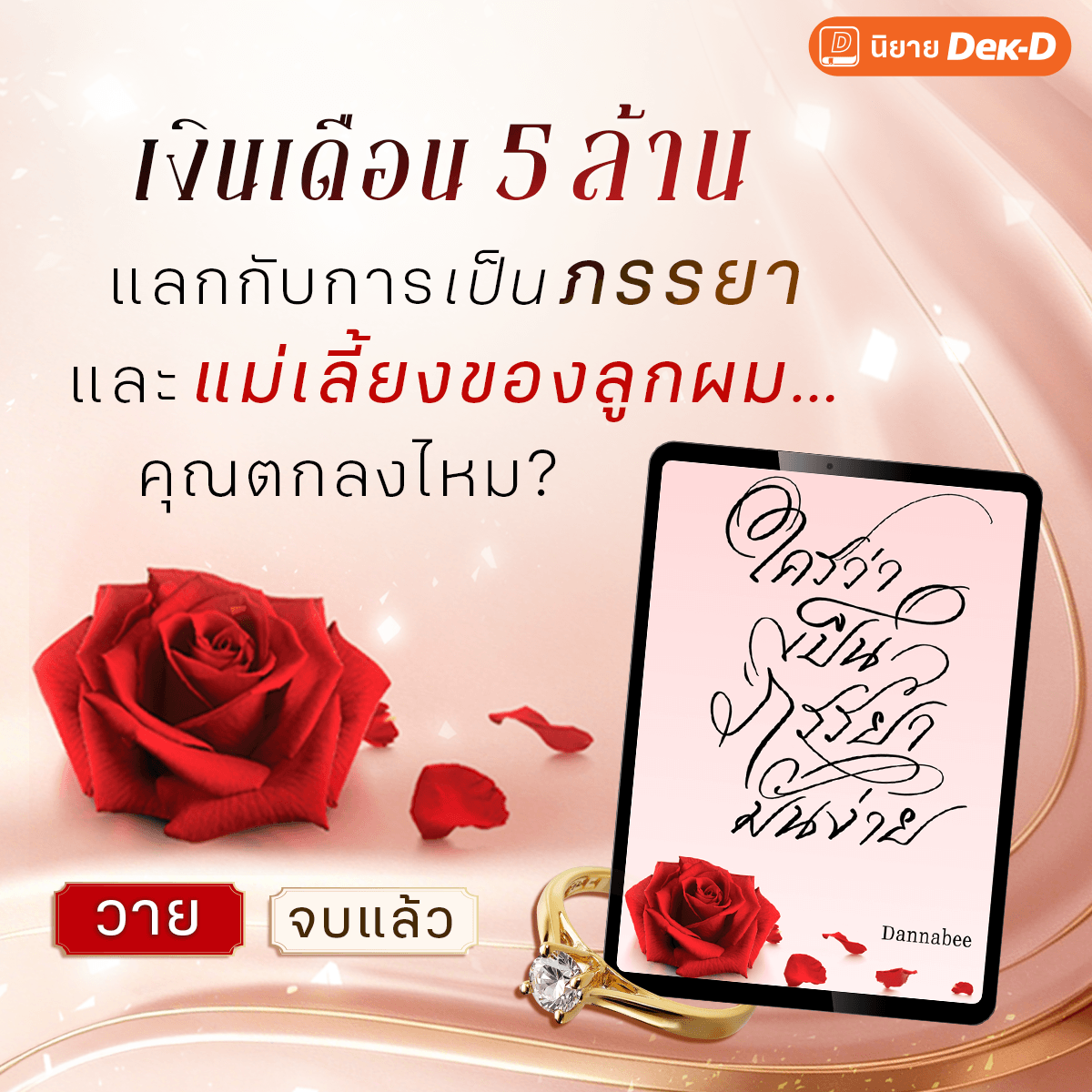 นิยายเด็กดี: Niyay Dek-D Facebook ad: วายโรแมนติก มีลูกเลี้ยง อีบุ๊กจบแล้ว อ่านเลย