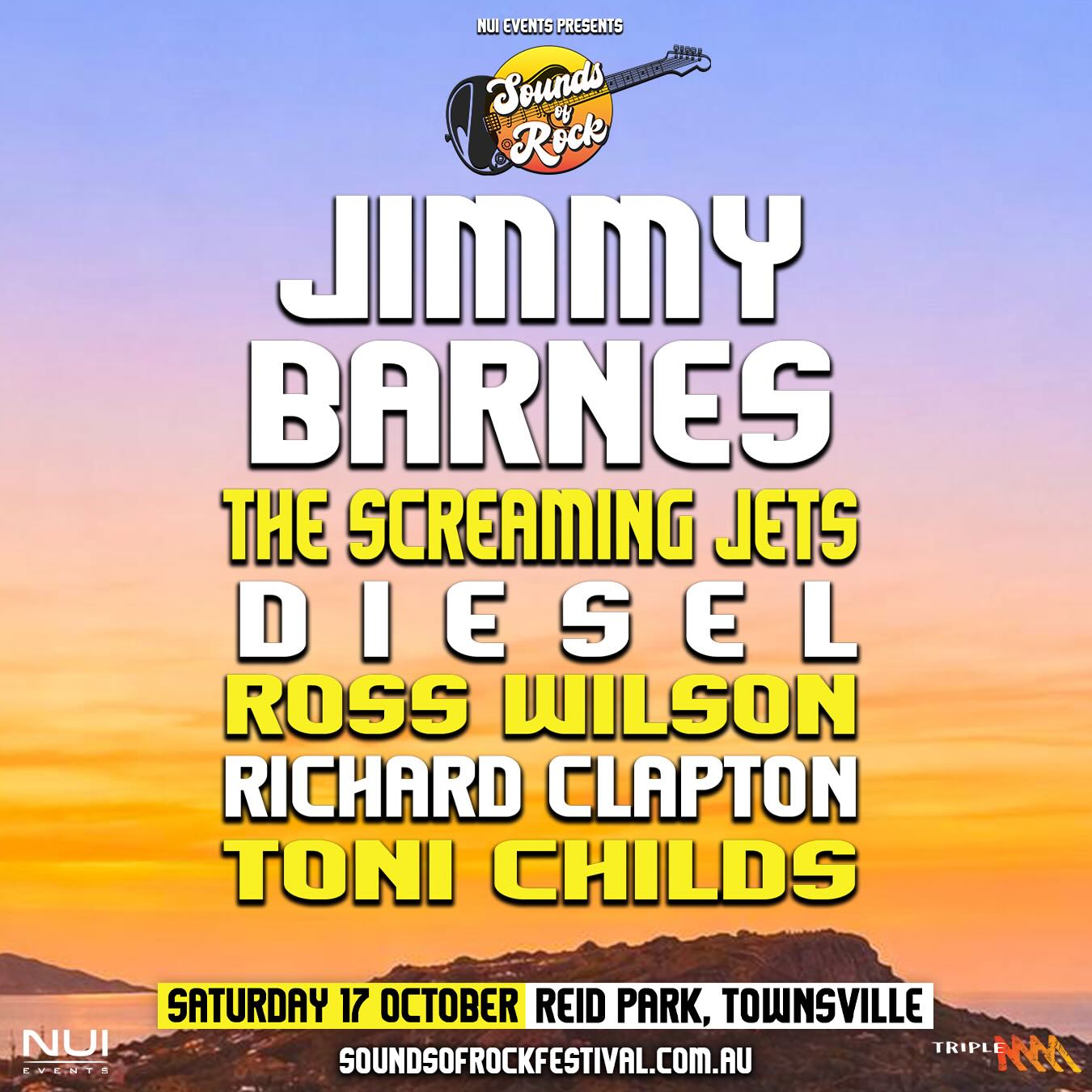 Sounds of Rock Music Festival Facebook ad: Get Tickets Now | Reid Park on October 17