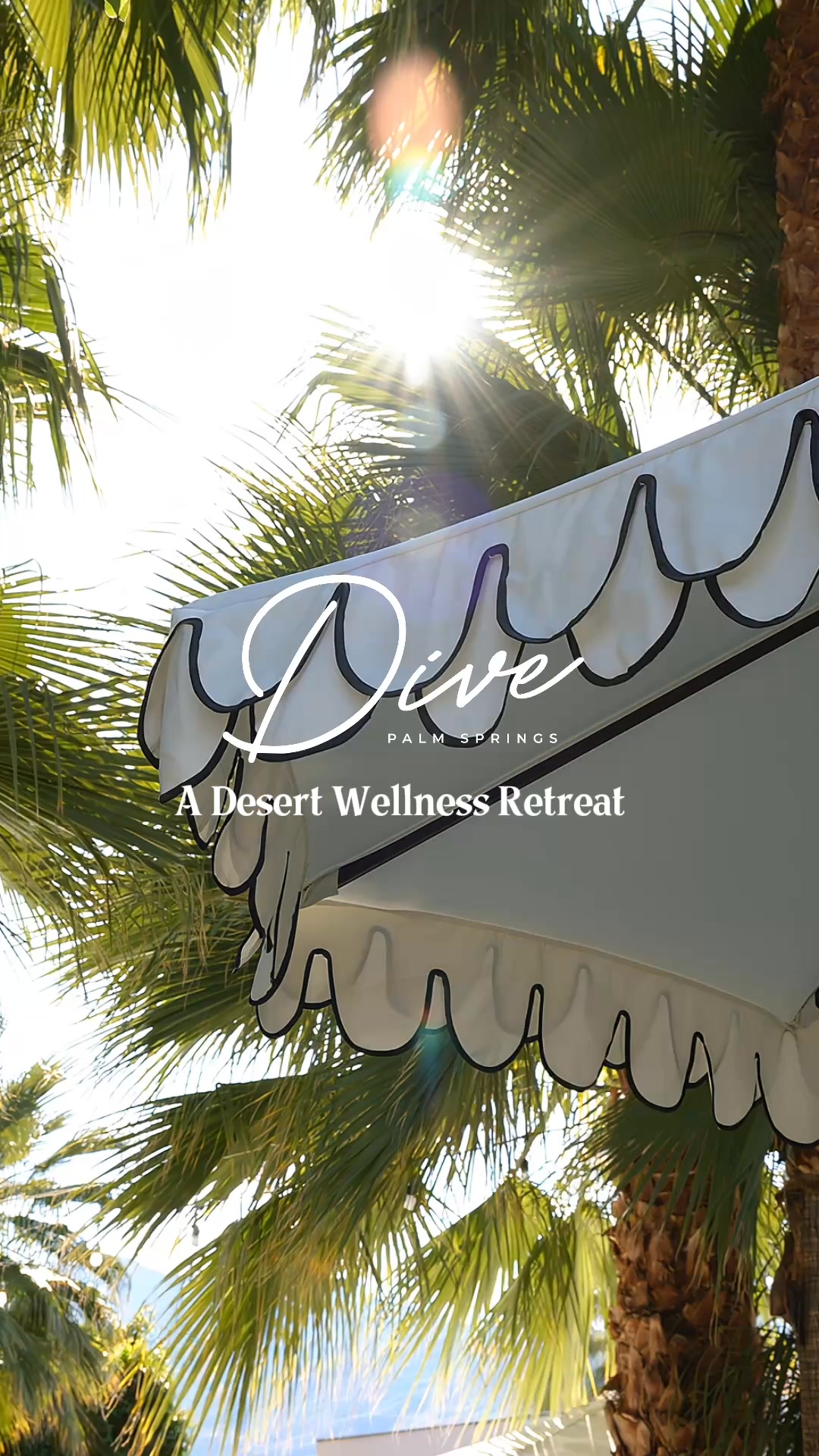 Dive Palm Springs Facebook ad: A Desert Wellness Retreat.