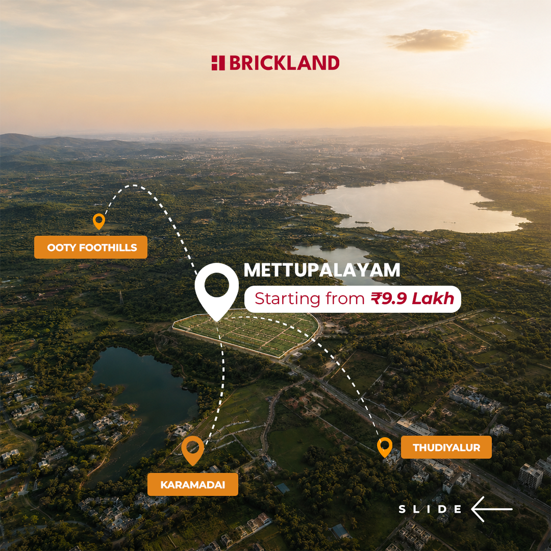 Brickland Properties Facebook ad: Mettupalayam Road - 15 mins from Karamadai |…