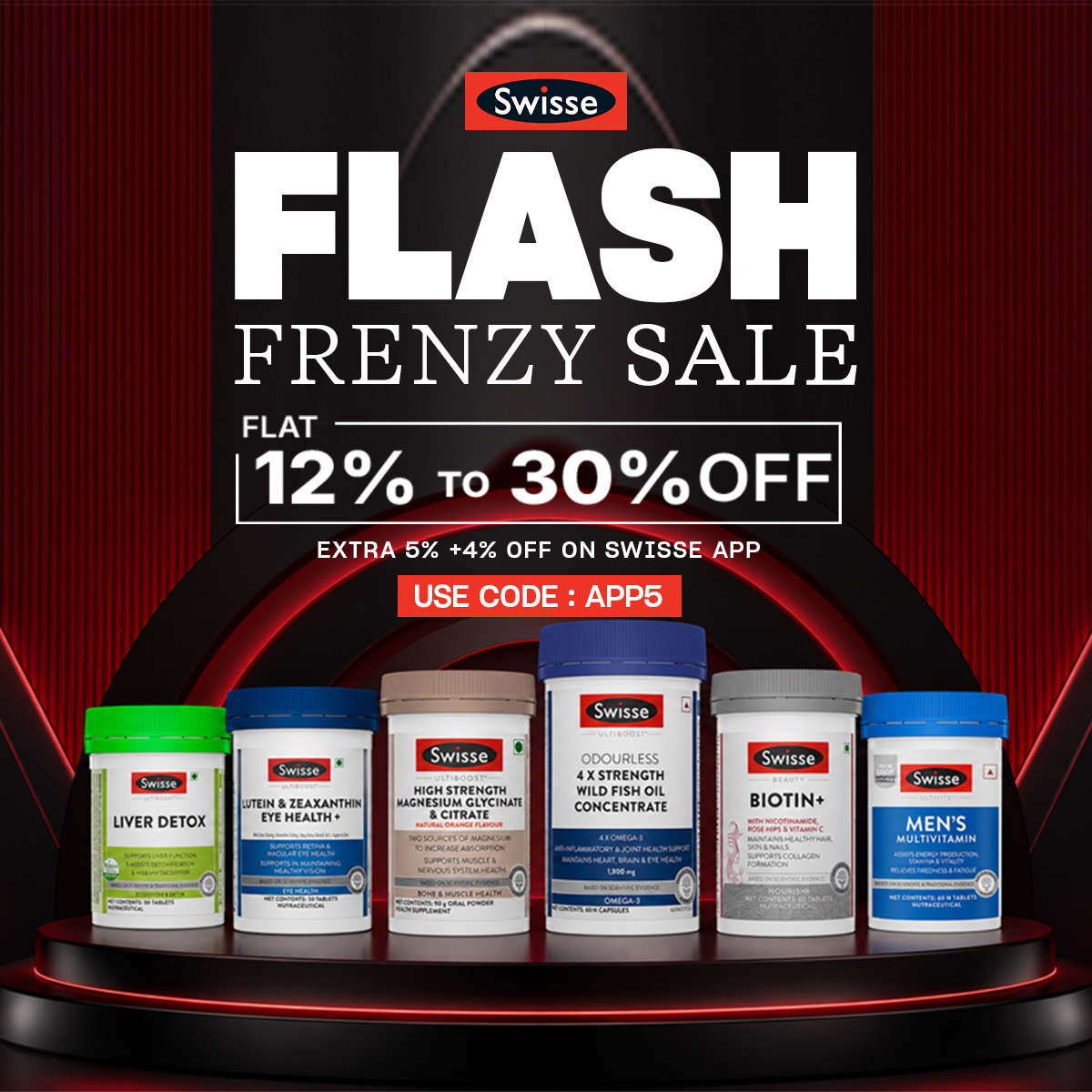 Swisse India Facebook ad: Flash Frenzy Sale
