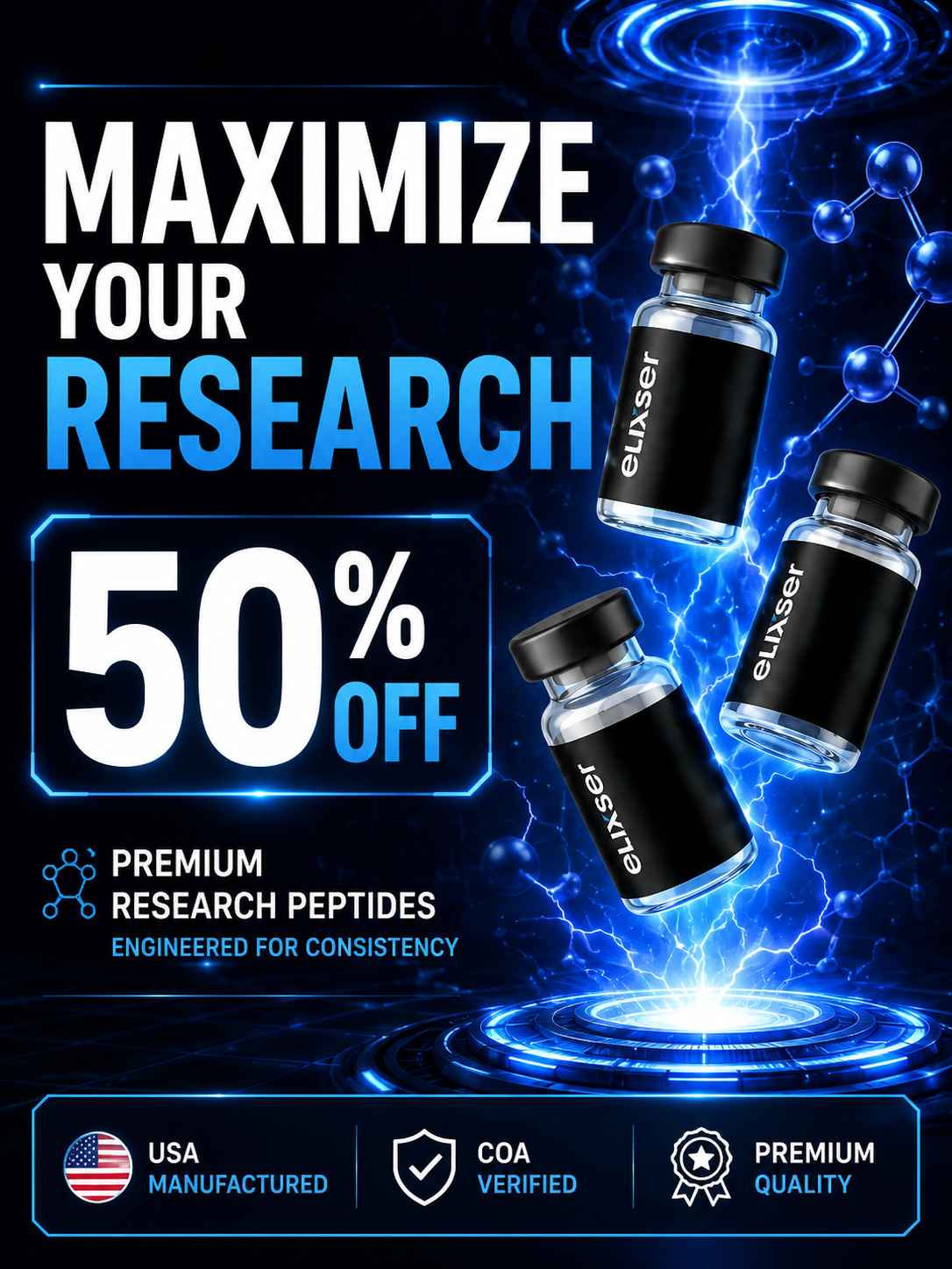 Elixser Peptides Facebook ad