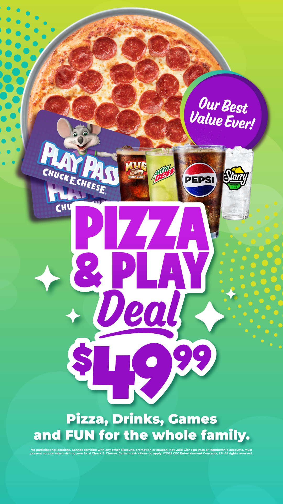 Chuck E. Cheese Facebook ad