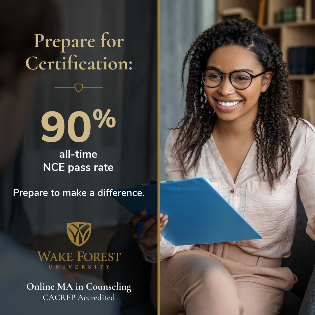 Wake Forest University Master of Arts in Counseling Online Facebook ad