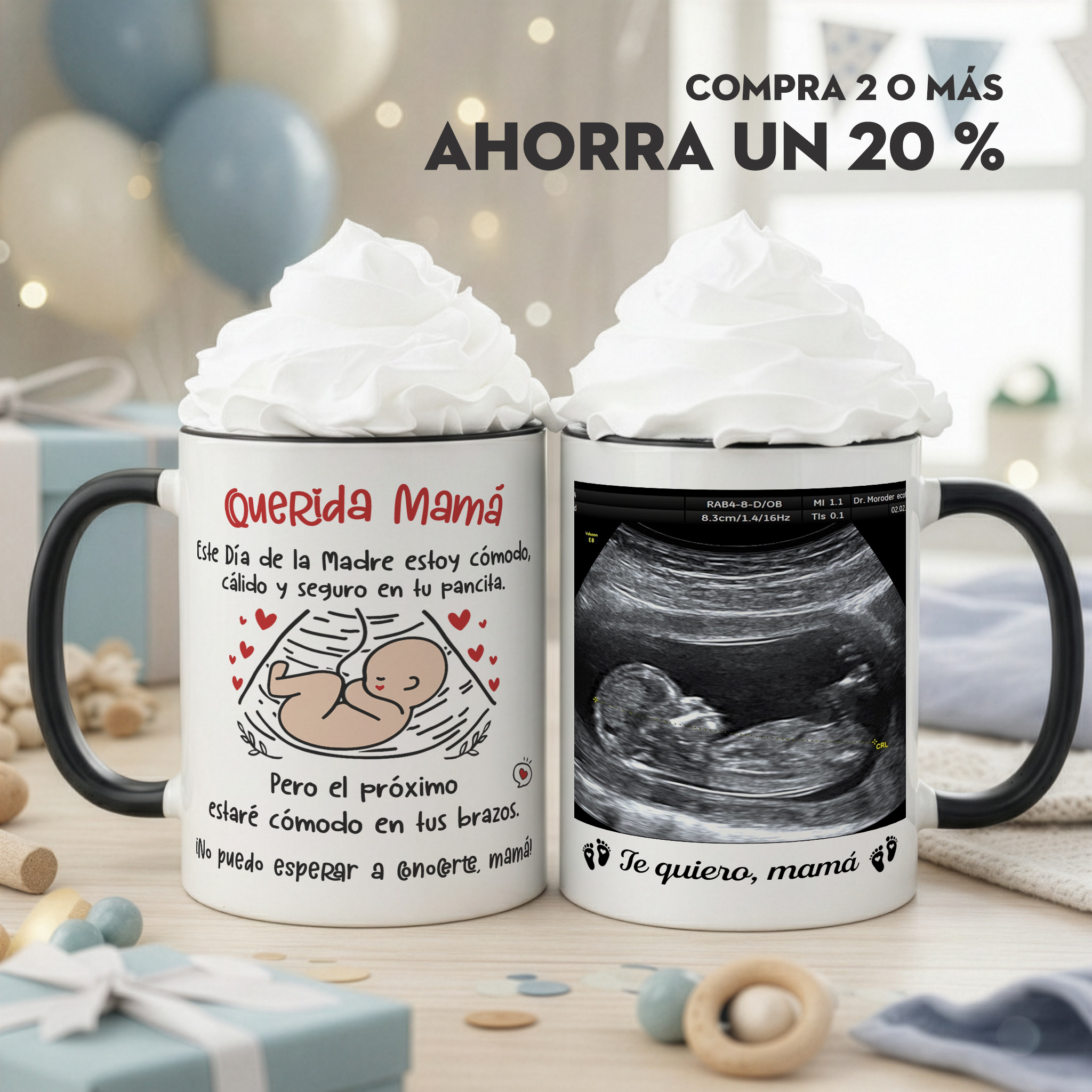 New to Nest - Personalised Gifts Facebook ad: Taza Bicolor Personalizada Para Futura Mamá | Primer…