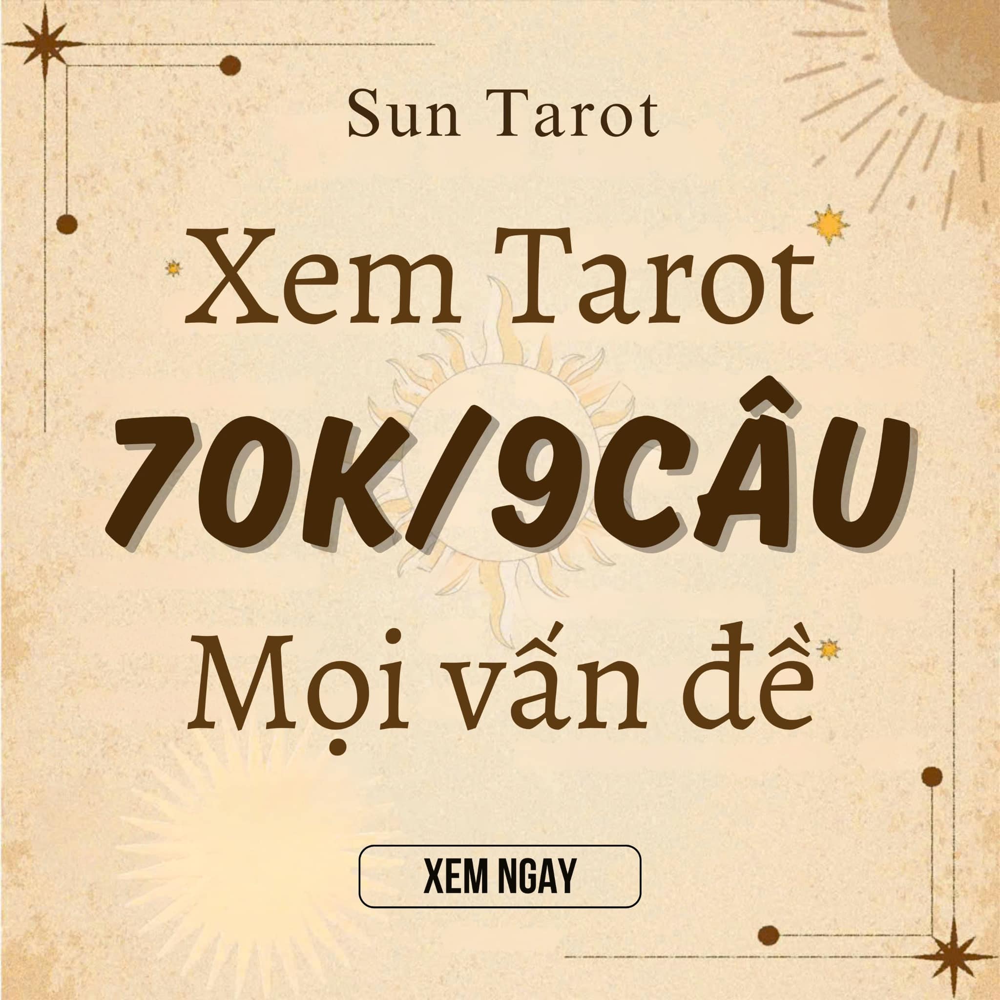 Sun Tarot Facebook ad: XEM TAROT CHỈ 8k