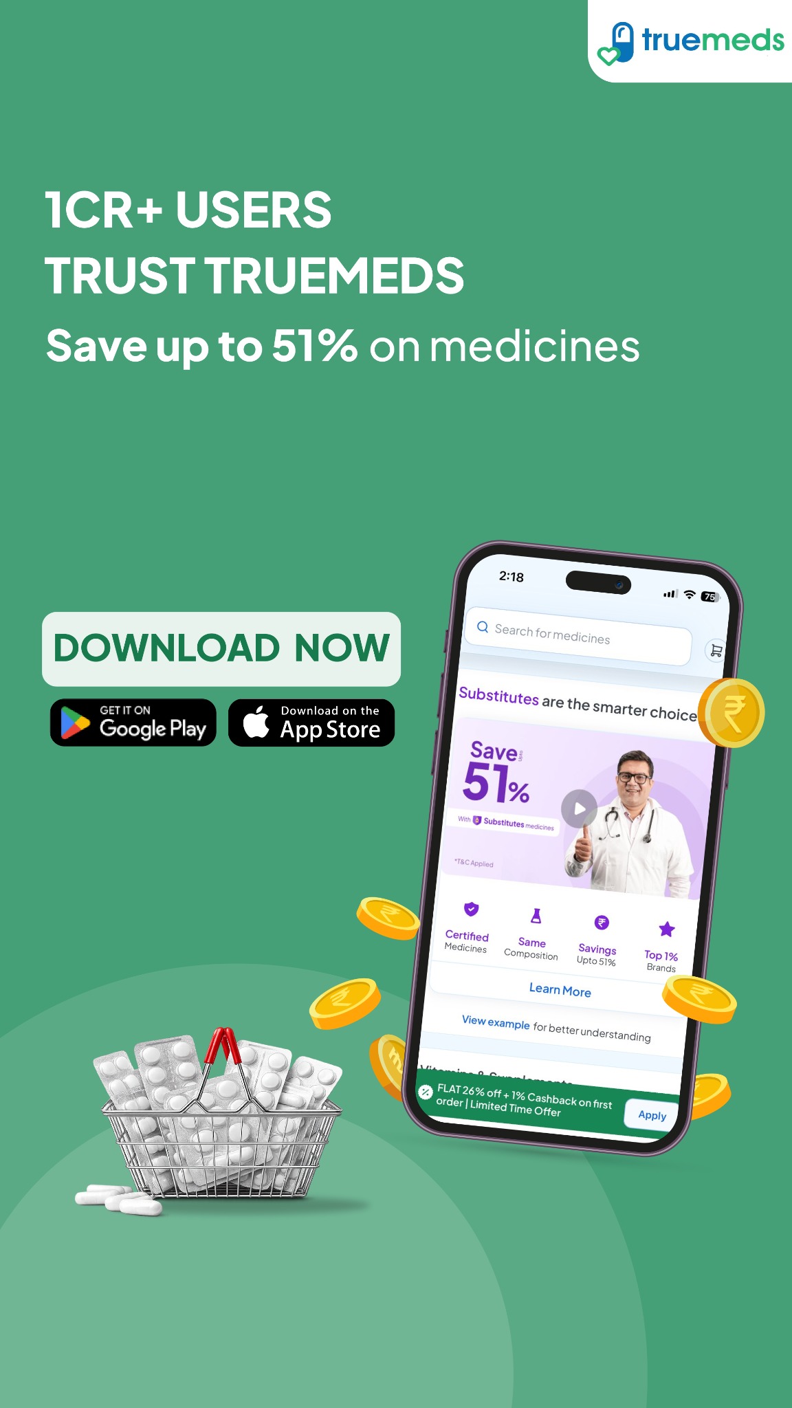Truemeds Facebook ad