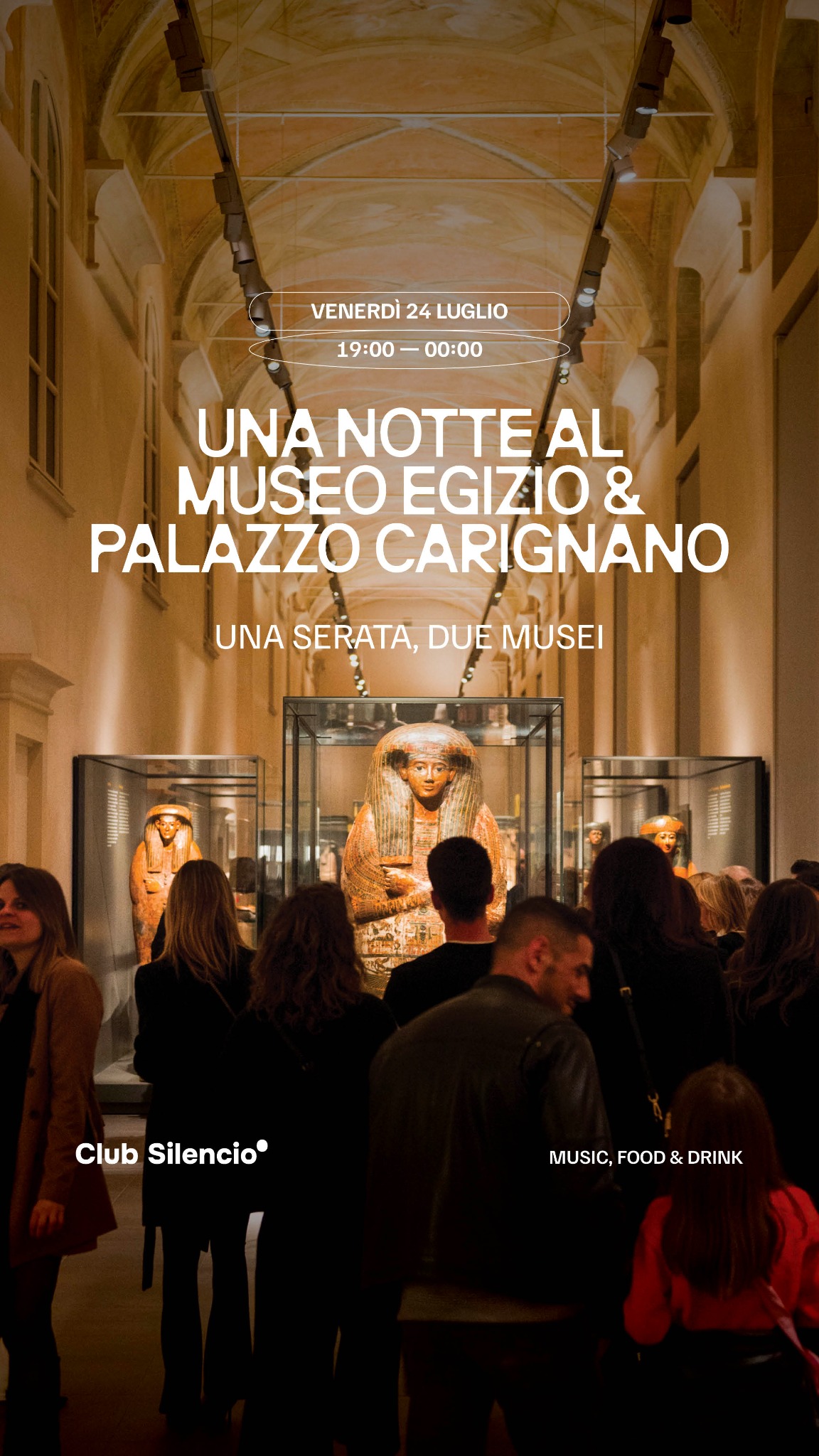 Club Silencio Facebook ad: Una Notte al Museo Egizio e Palazzo Carignano - Club…