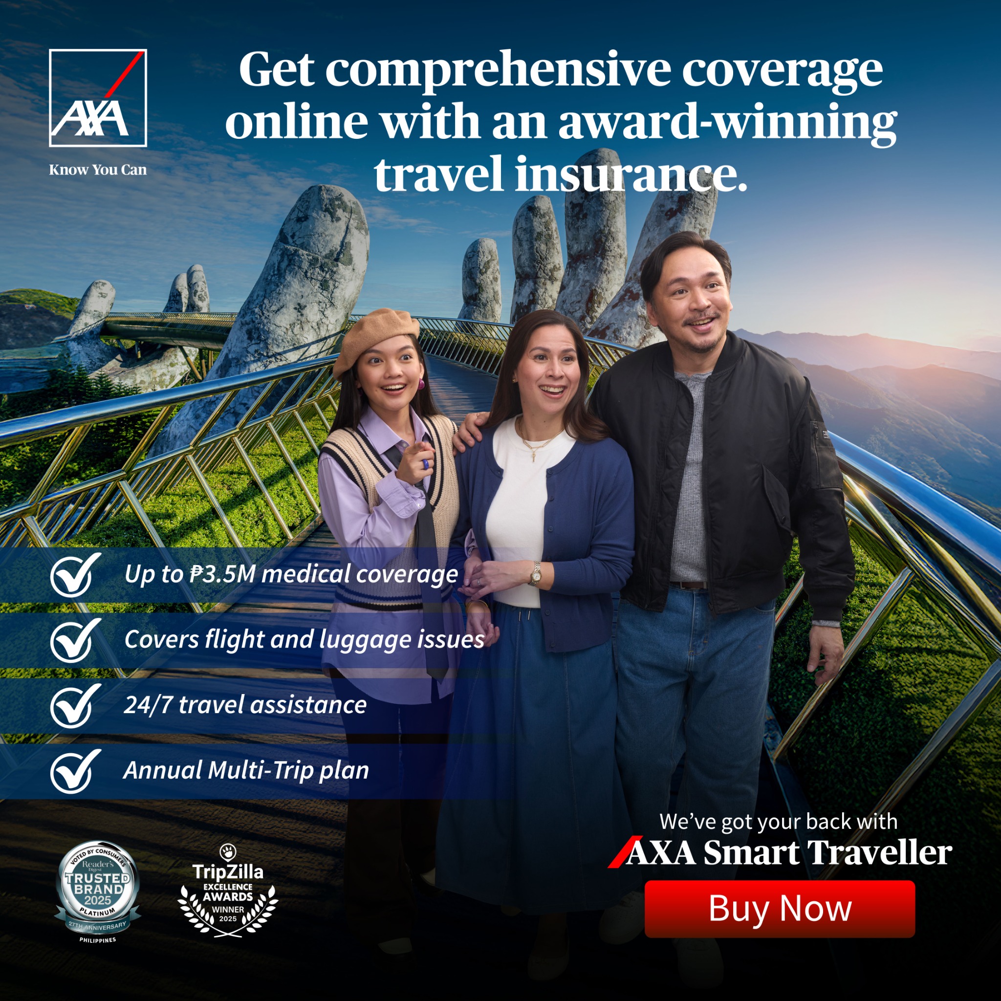 AXA Philippines Facebook ad: AXA Smart Traveller