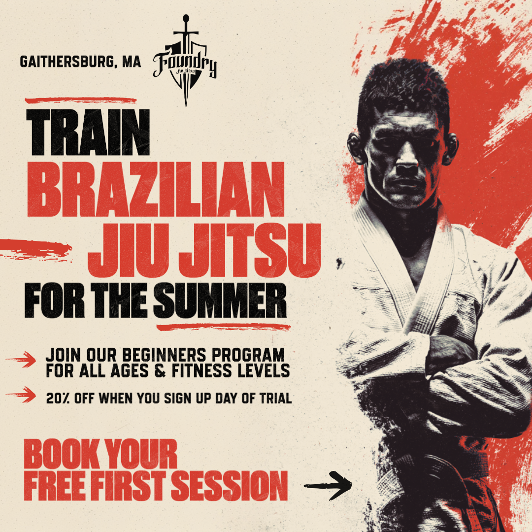 Foundry Jiu Jitsu Academy Facebook ad: BOOK YOUR FREE JIU JITSU TRIAL