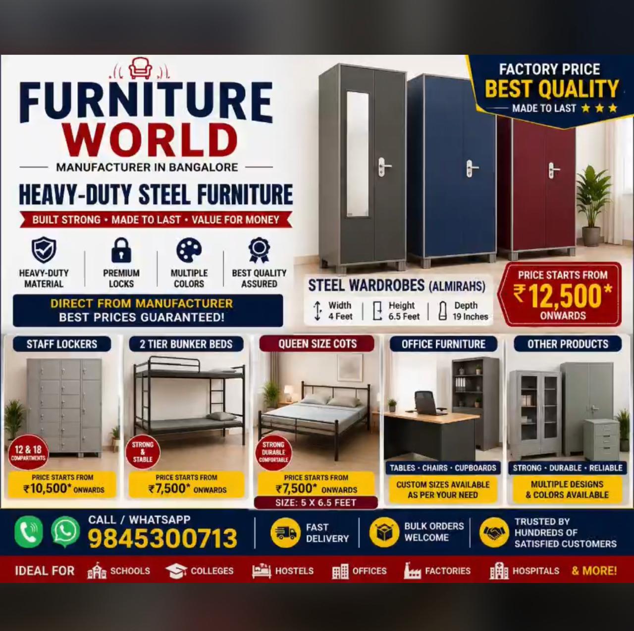 Furniture WORLD Facebook ad: Chat with us