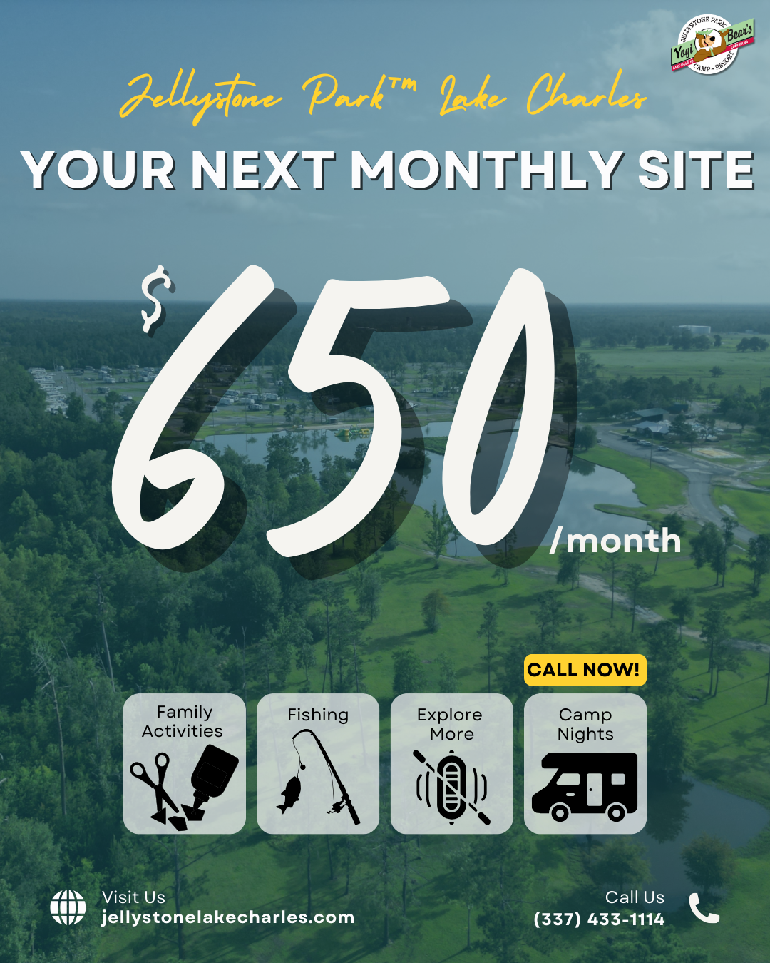Jellystone Park Lake Charles Facebook ad