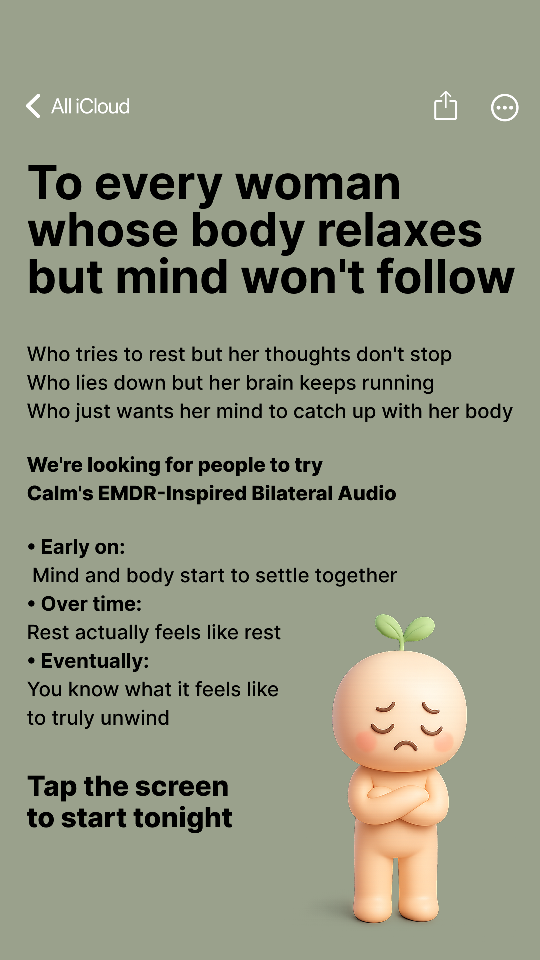Calm Facebook ad