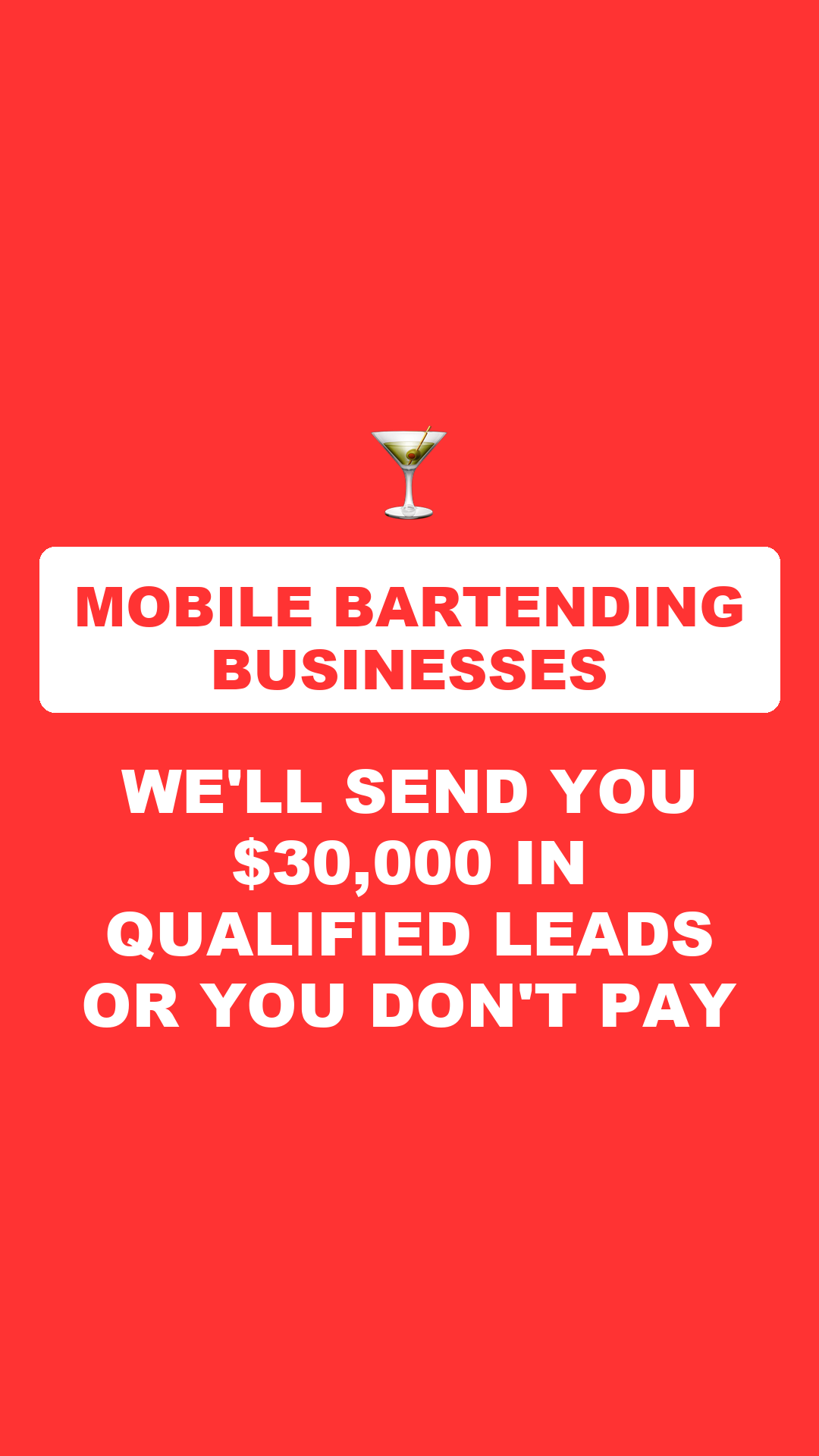 Event Business Marketing Facebook ad: Grow Your Mobile Bartending Business