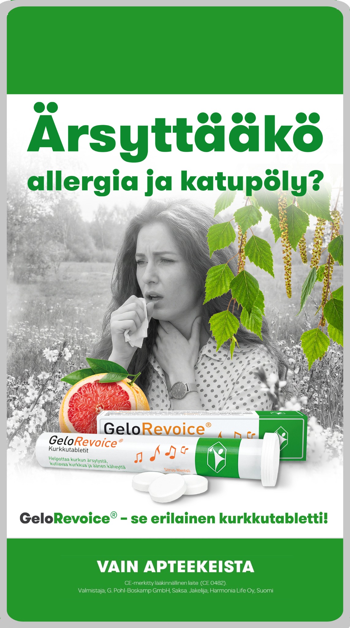 GeloRevoice Suomi Facebook ad