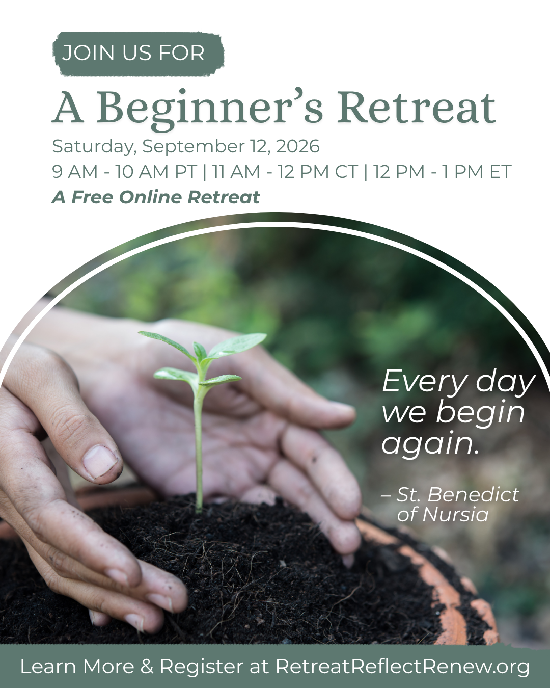 RetreatReflectRenew Facebook ad