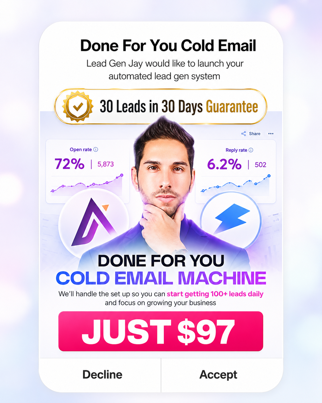 Lead Gen Jay Facebook ad