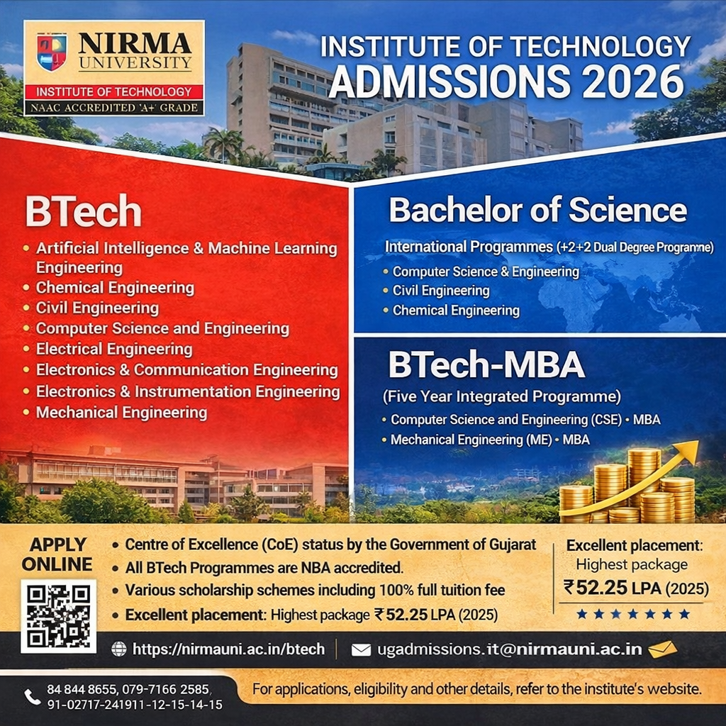 Institute of Technology, Nirma University Facebook ad