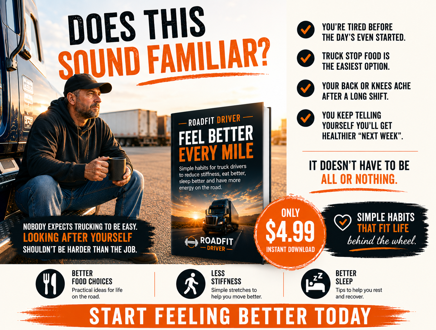 RoadFit Driver Facebook ad: Built for Truck Drivers