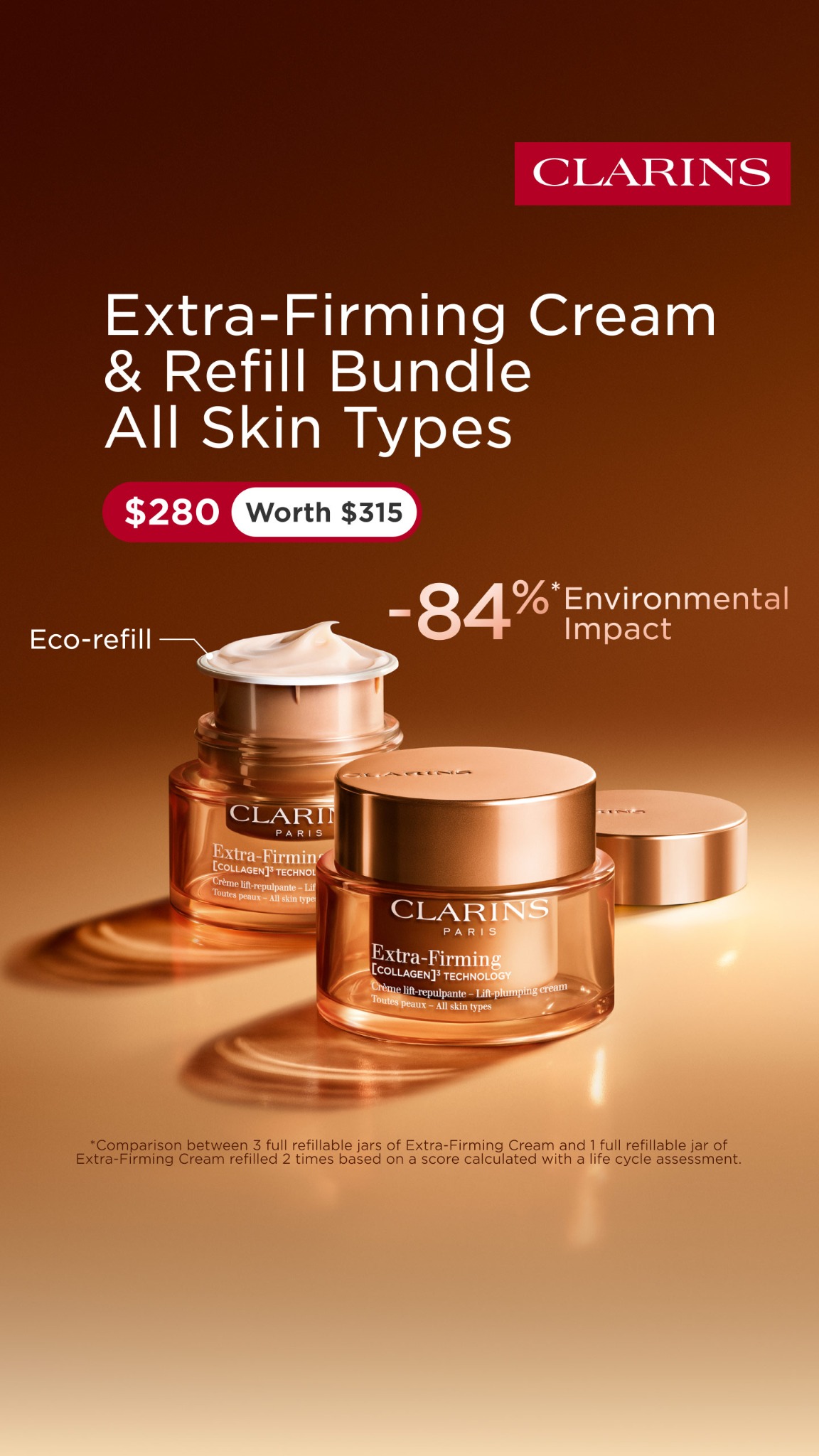 Clarins Facebook ad from Jun 14, 2026