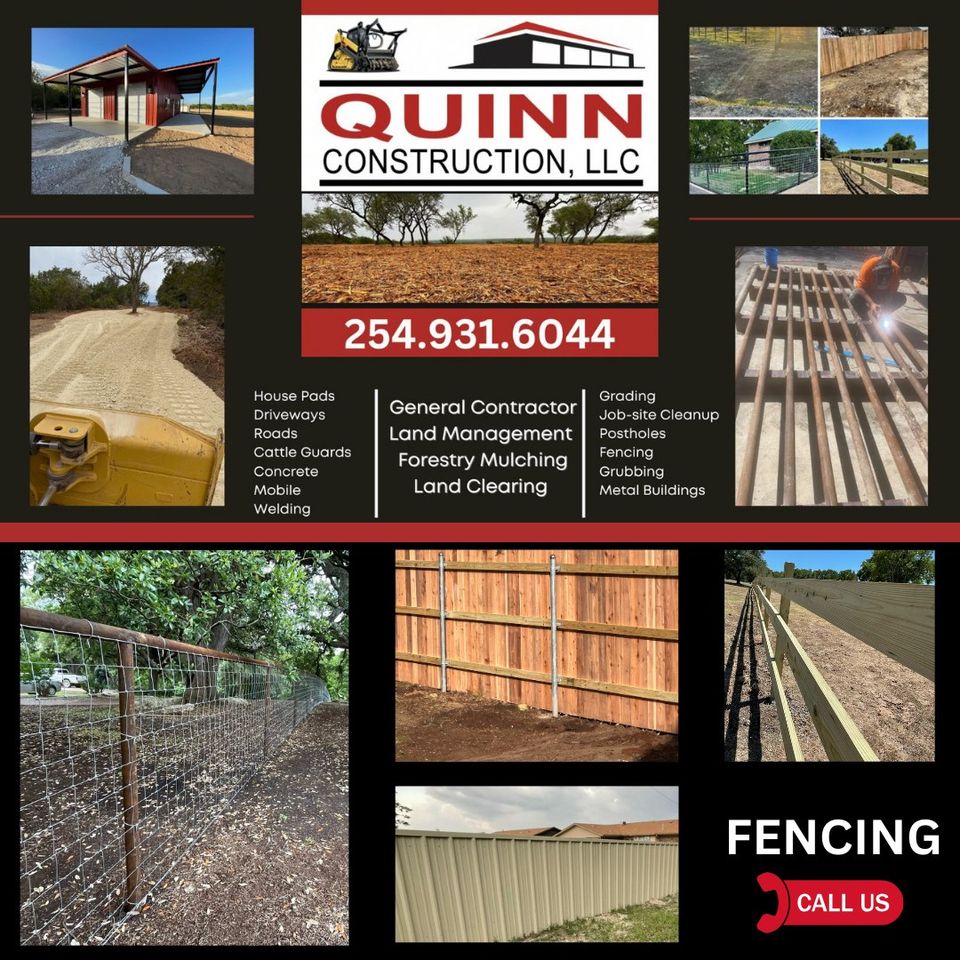 Quinn Construction, LLC - Land Management Facebook ad: Contractor, Land Clearing, Forestry Mulching, All Types of…