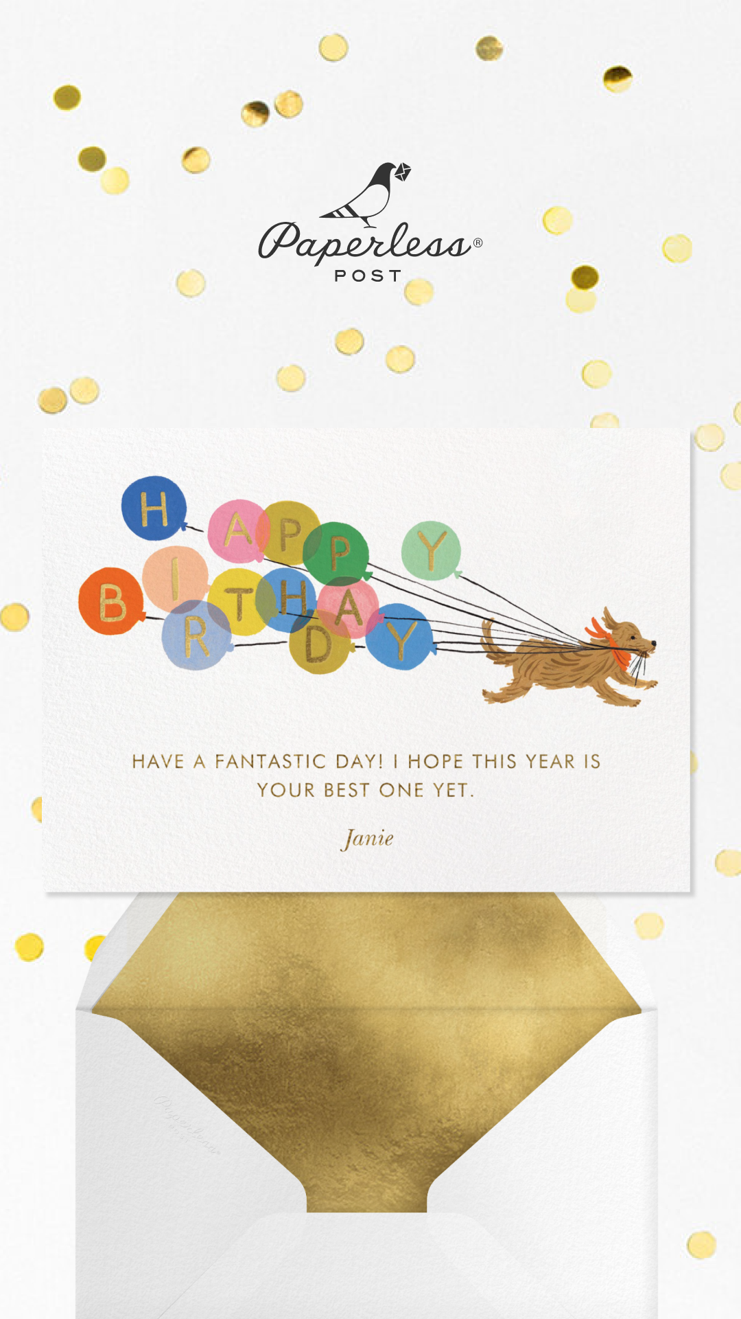 Paperless Post Facebook ad
