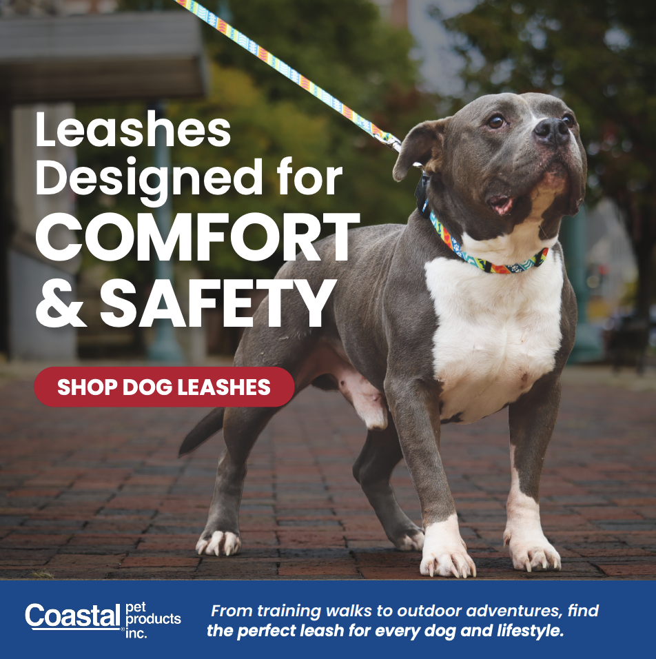 Coastal Pet Products, Inc. Facebook ad: Leashes Designed for Comfort & Safety