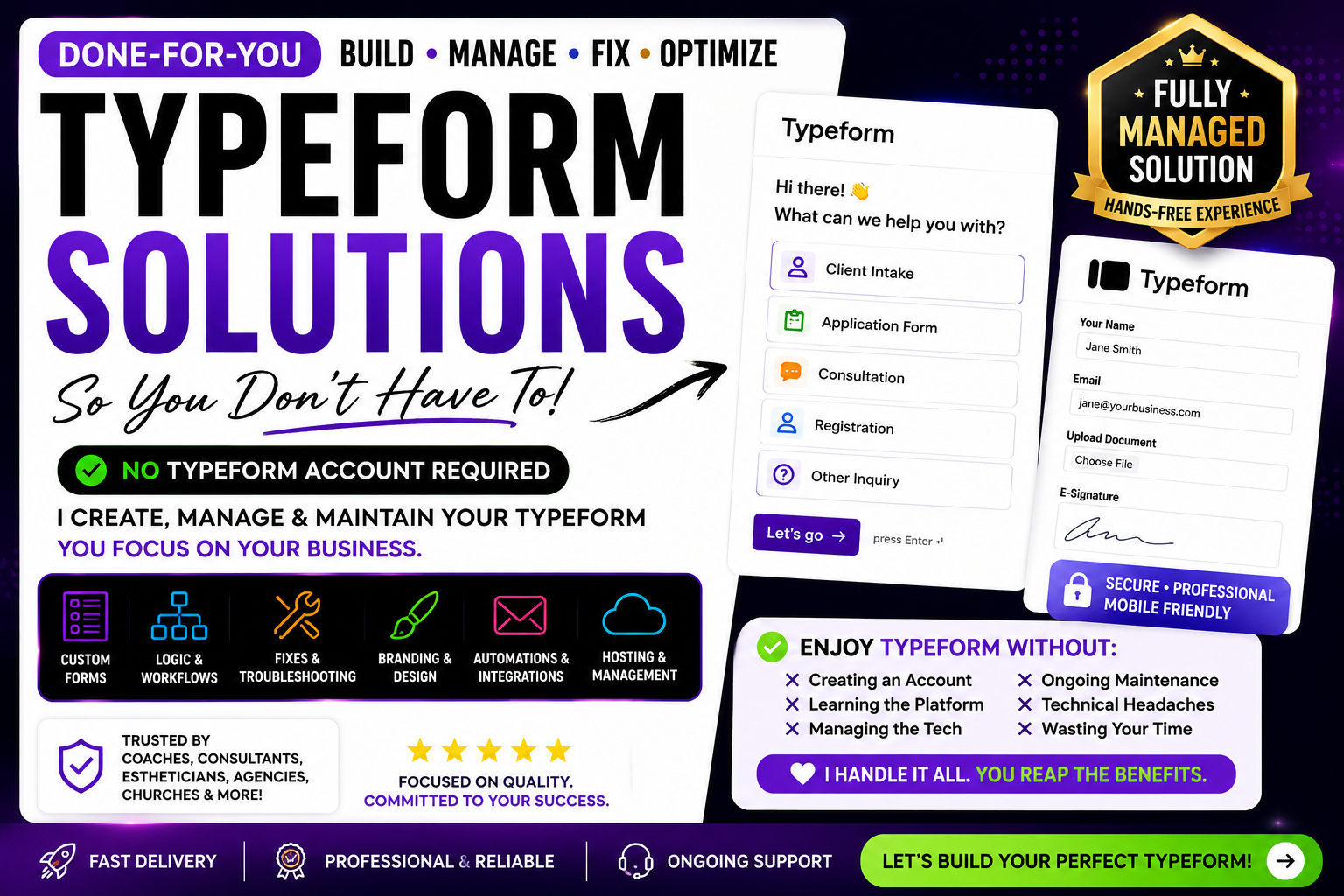Promo4Aall Facebook ad: Skingabber: I will build, manage and fix your typeform so…