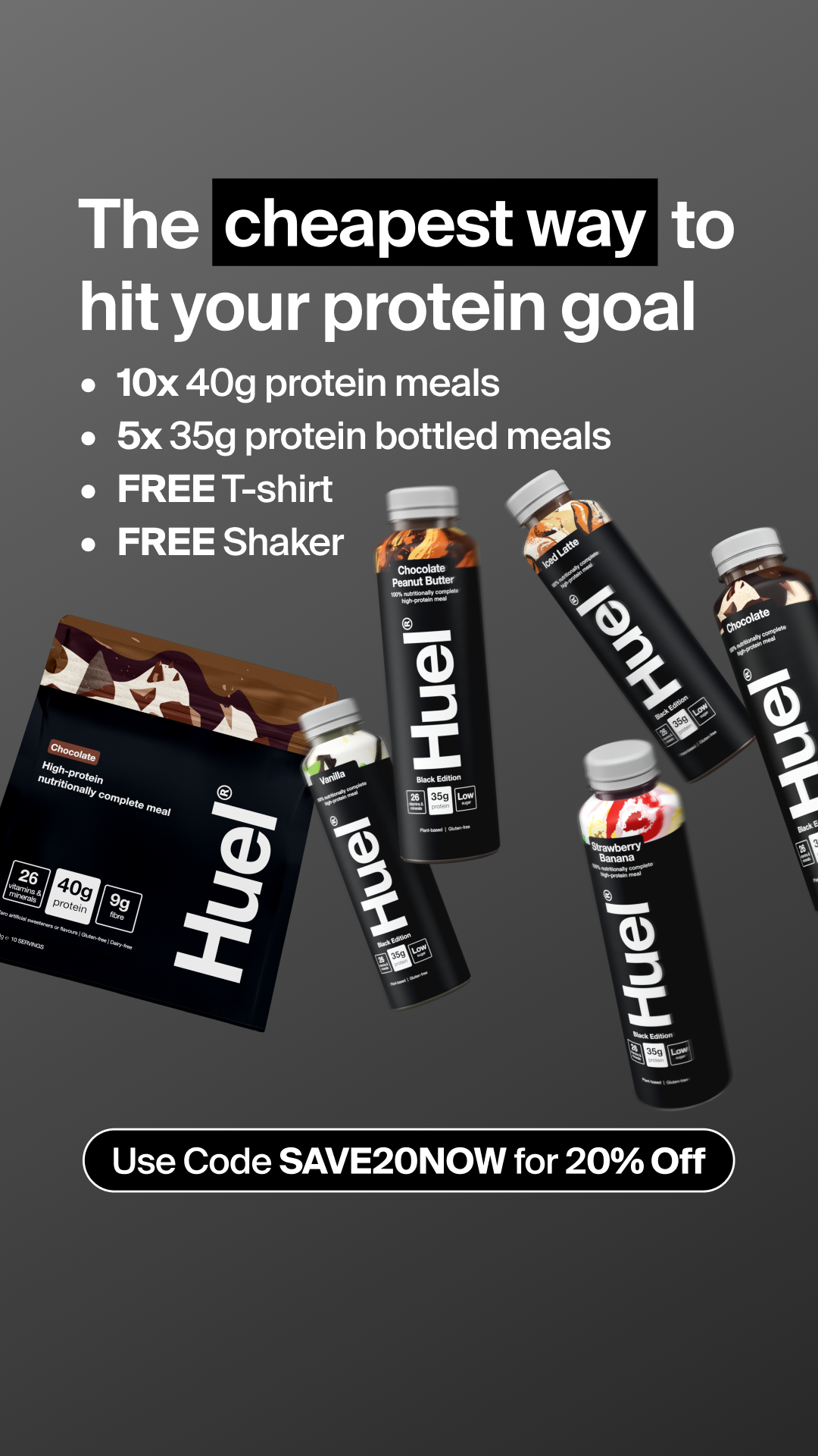 Huel Facebook ad