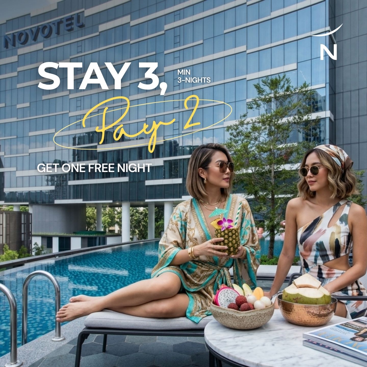 Novotel Singapore on Stevens Facebook ad: Stay 3 Pay 2 Singapore Hotel Deal