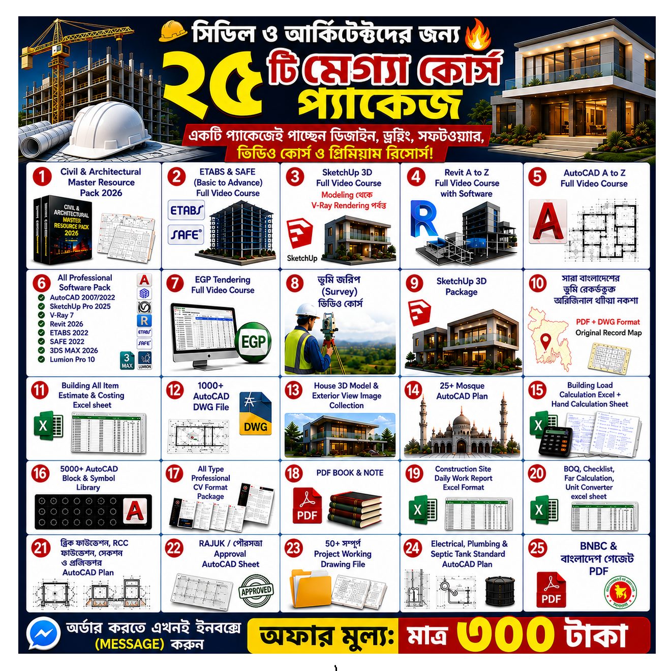 All Engineers BD Facebook ad: মাত্র ৩০০ টাকা Civil / Architect Engineer সব…