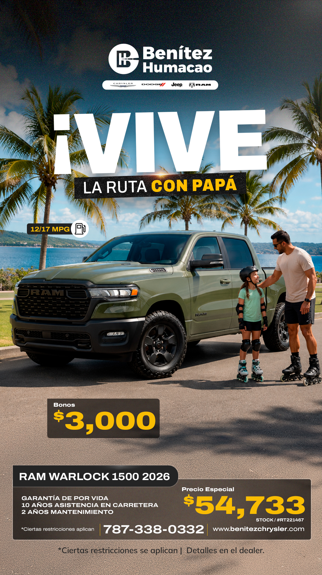 Benitez Chrysler Humacao Facebook ad from Jun 2, 2026