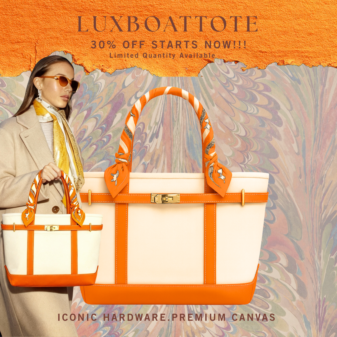 The Lux Tote Facebook ad: Happening NOW → Holiday Flash Sale: 30% OFF