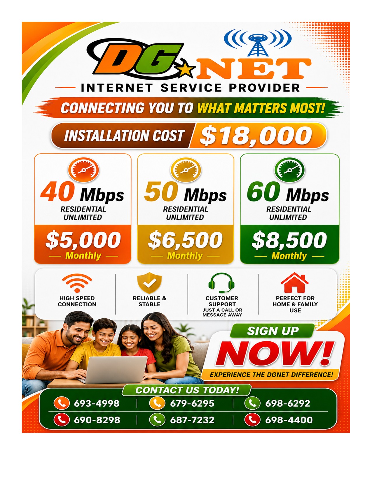 DGNET Internet Service Provider Facebook ad: Why Pay More?
