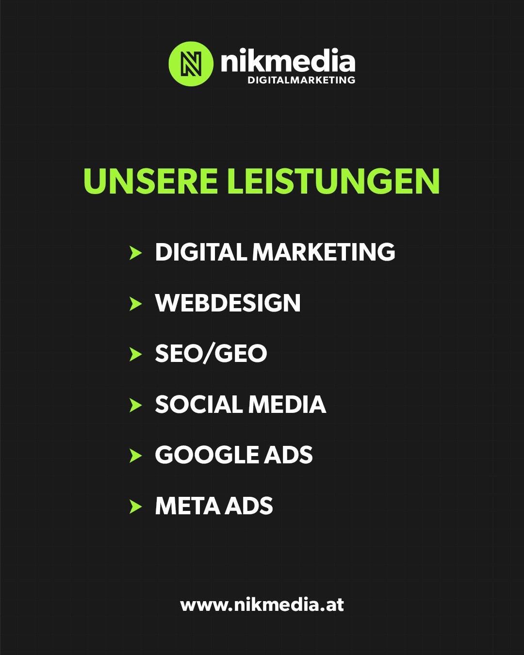 Nikmedia Facebook ad: Ihr Marketing-Team, ohne Fixkosten.