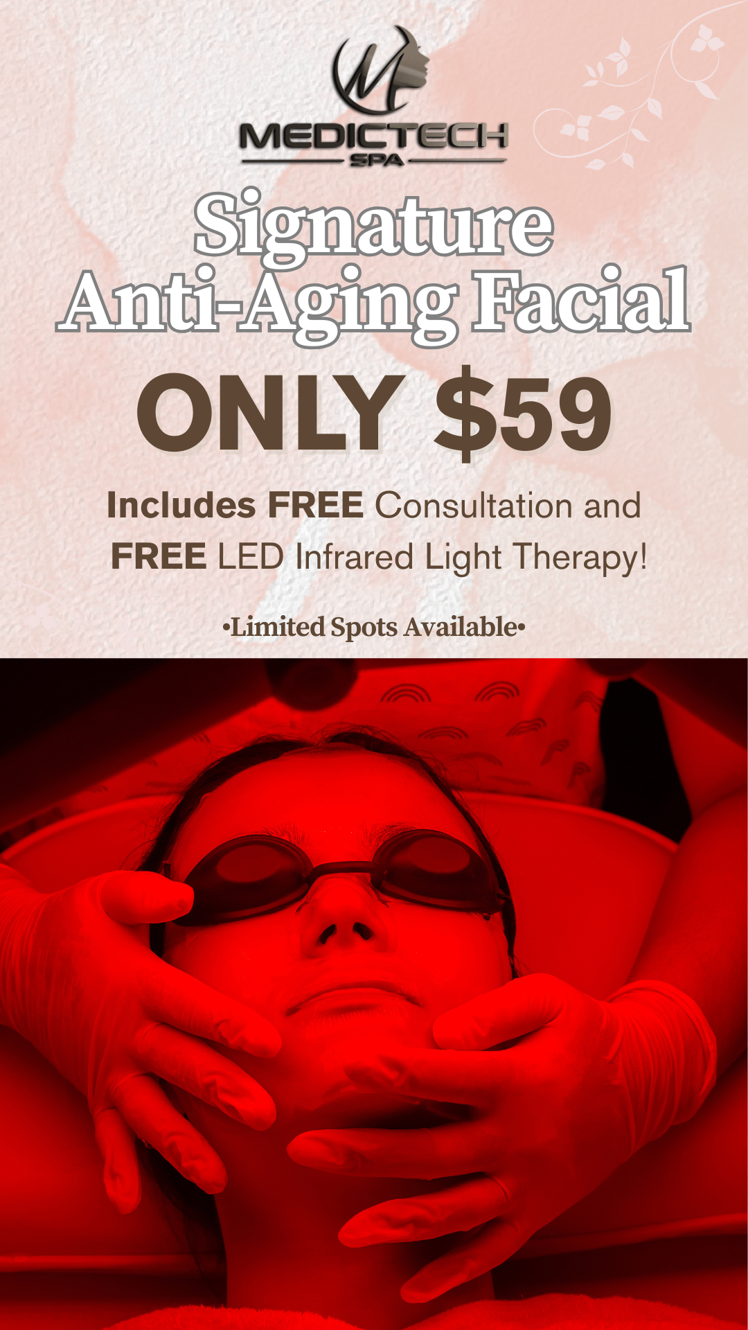 Medictech Spa San Antonio Facebook ad from Nov 2, 2025