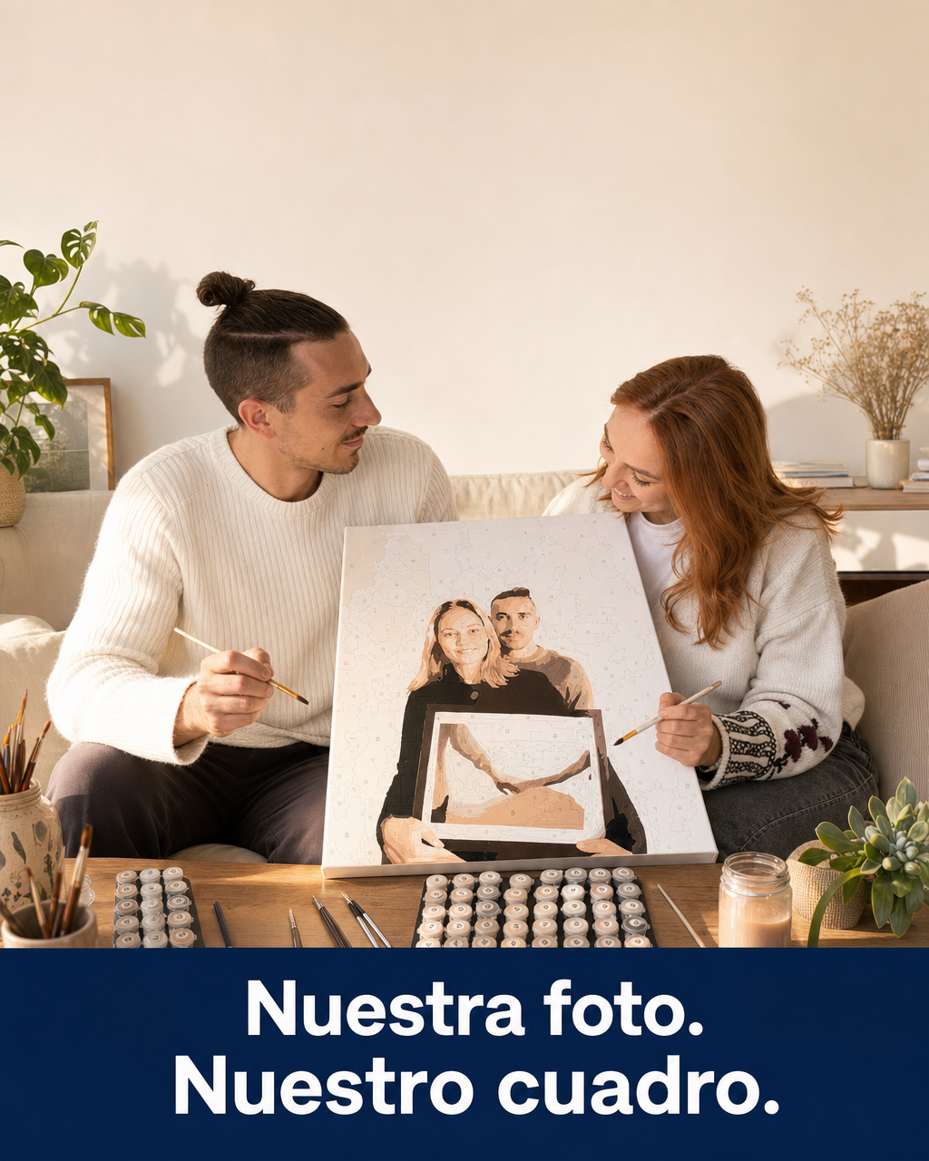 Davincified Spain Facebook ad: De recuerdo a obra de arte casera