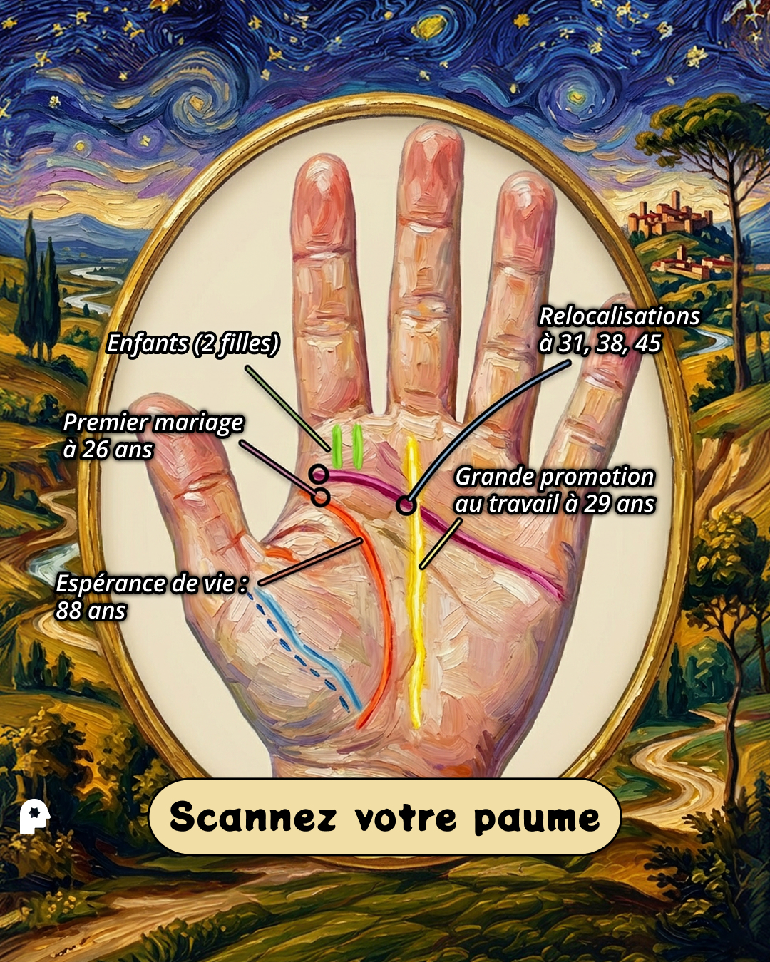 Nebula: Palm Reading Facebook ad