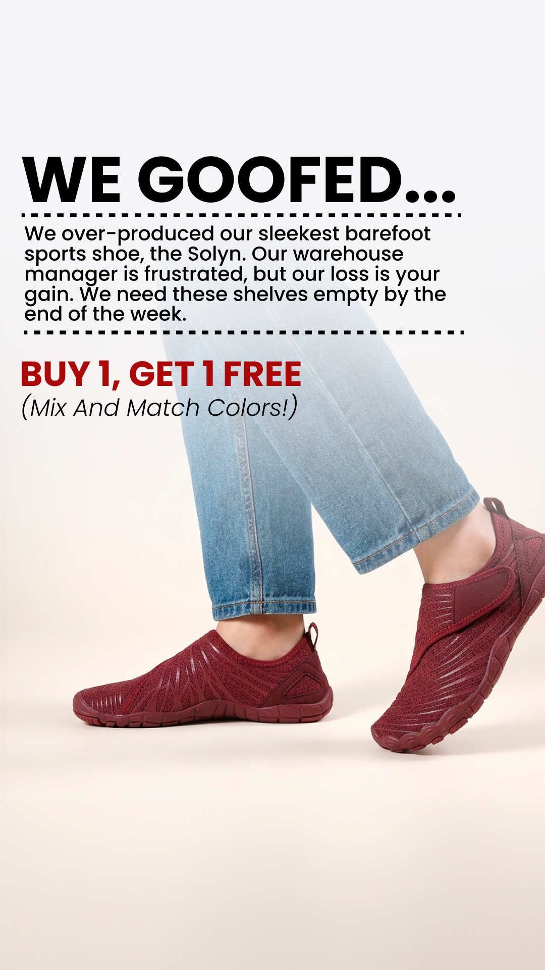 Voyabarefoot Facebook ad