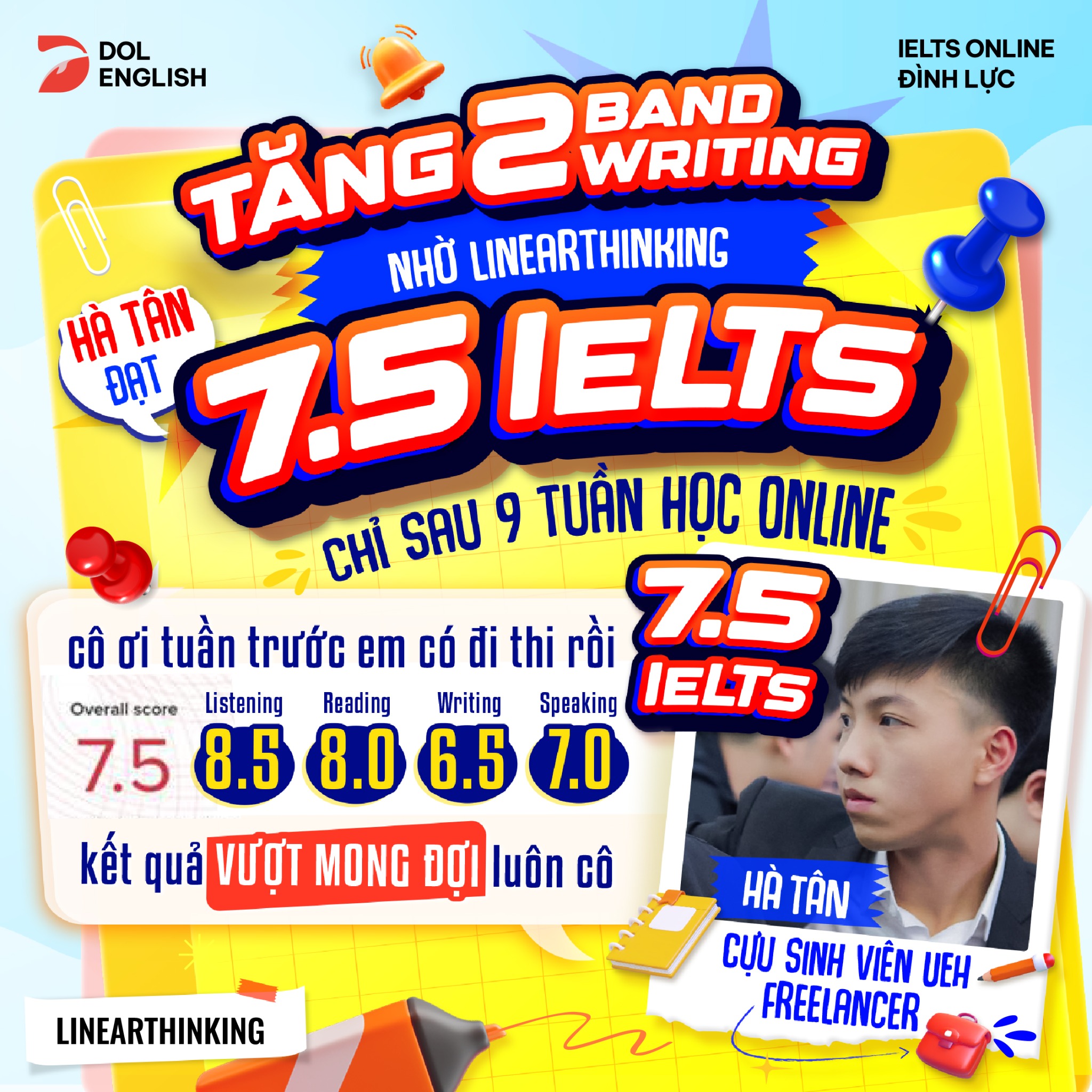 DOL Đình Lực - Học IELTS SAT TOEIC Online Facebook ad