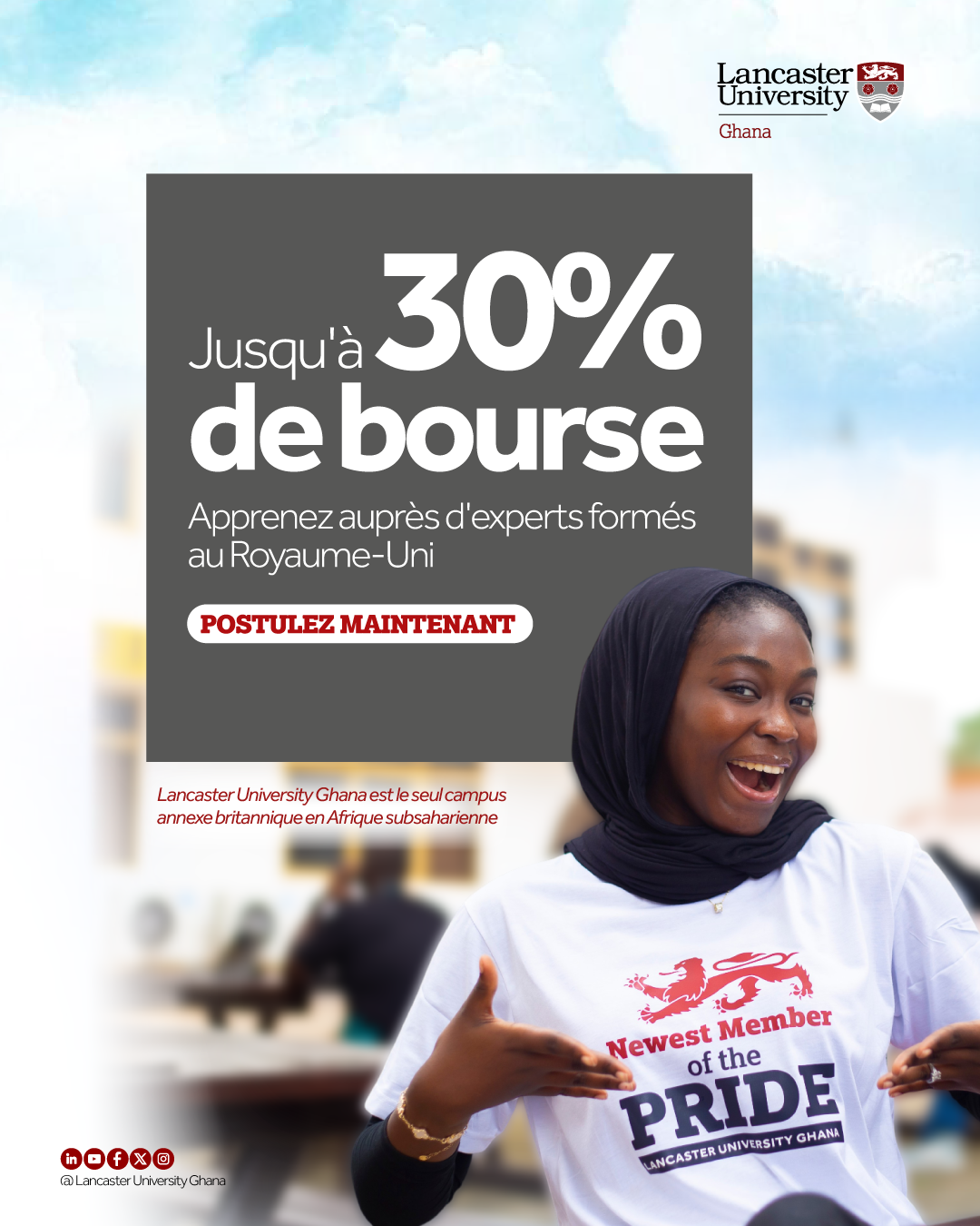 Lancaster University Ghana Facebook ad