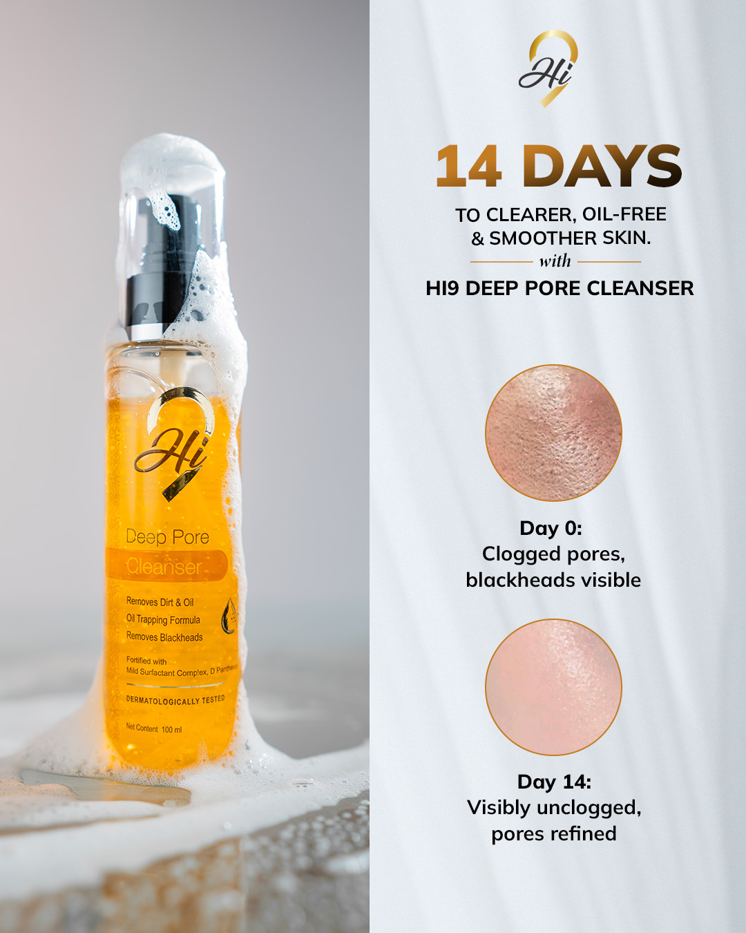 Hi9-A Premium Beauty Brand Facebook ad: Your pores need more than face wash.