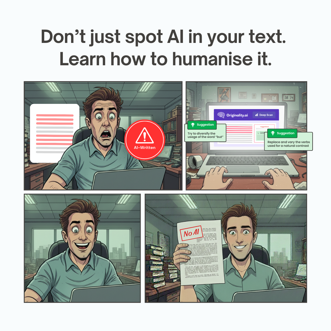 Originality.AI - AI Detection and Plagiarism Checking Facebook ad