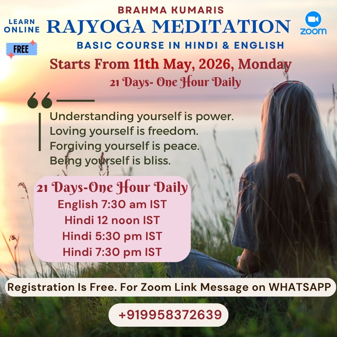 Rajyoga Saket Facebook ad: (Hindi & English) New Batch of Rajyoga Meditation…