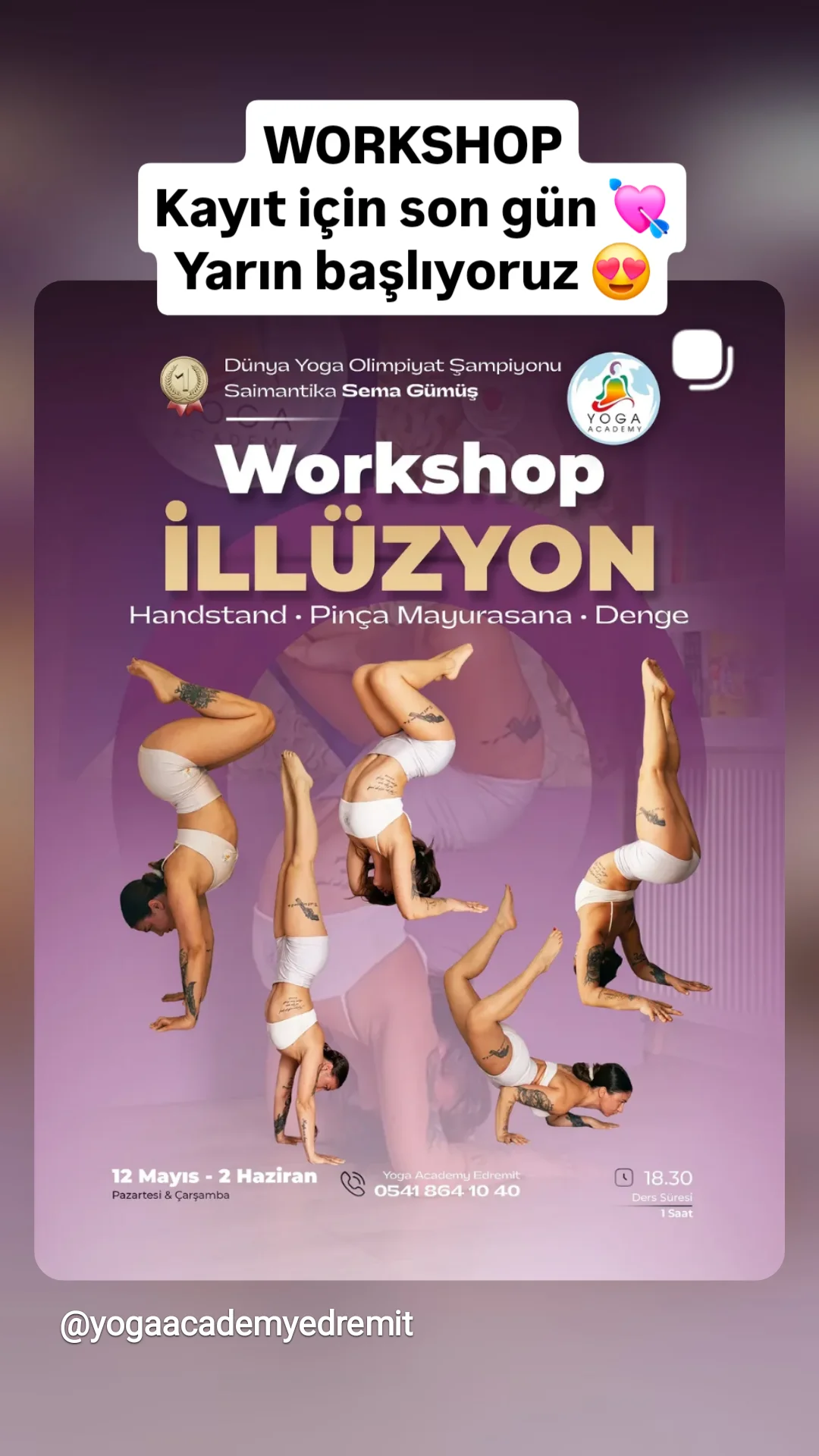 yogaacademyedremit Facebook ad: WORKSHOP